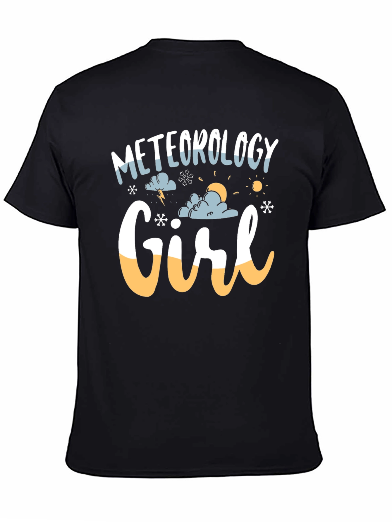 Meteorology Girl Black Graphic Tee