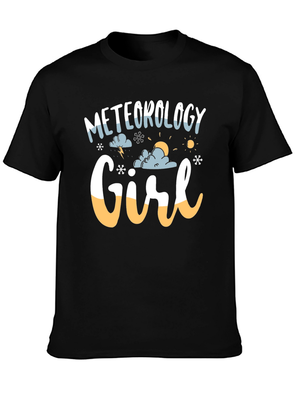 Meteorology Girl Black Graphic Tee