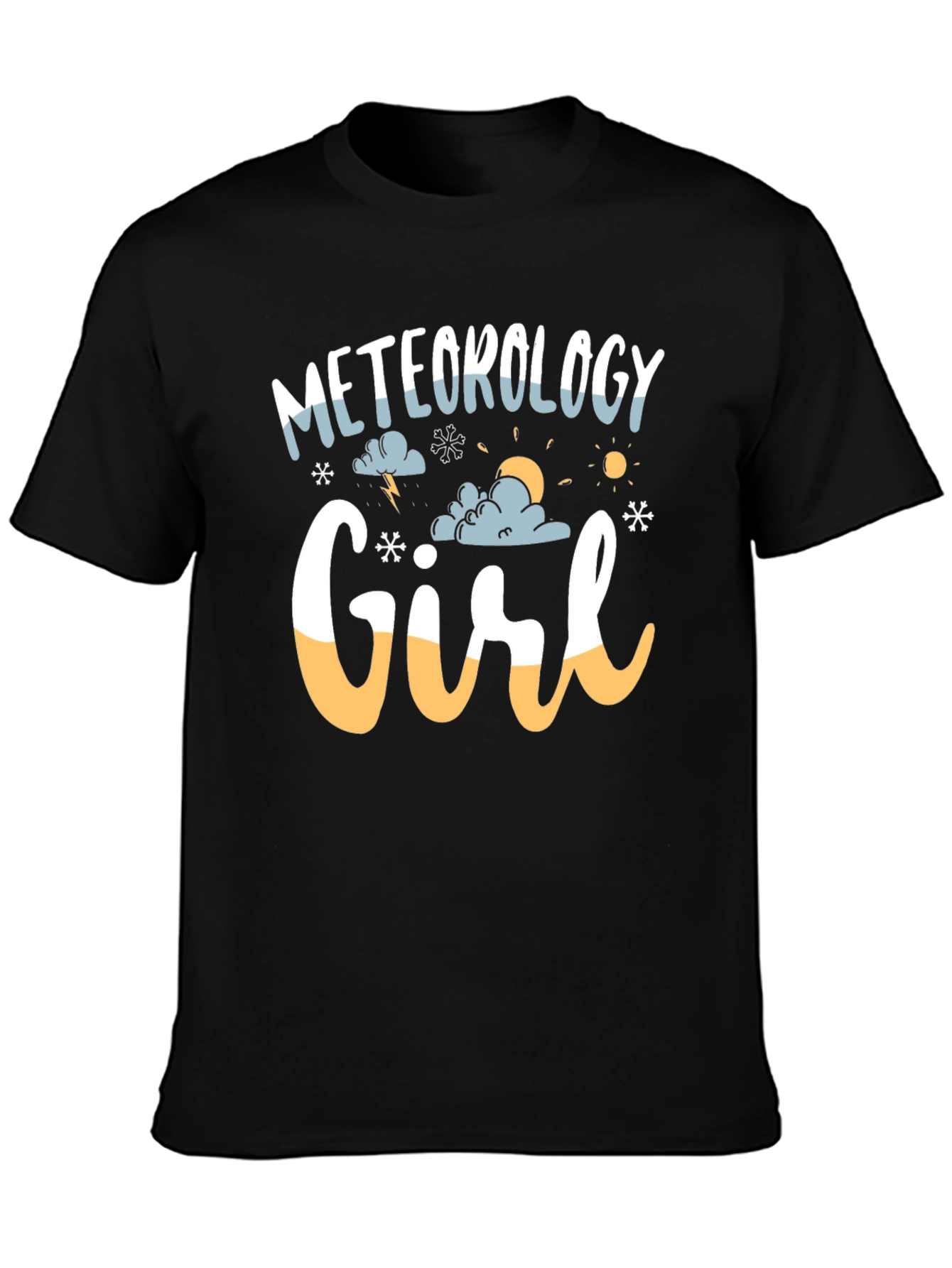 Meteorology Girl Black Graphic Tee
