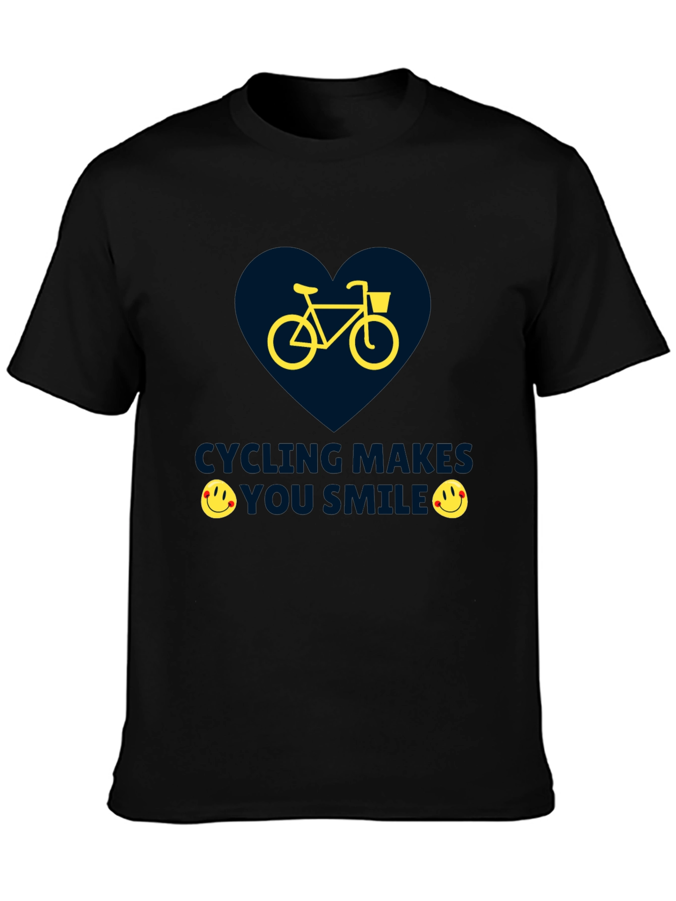 Cycling Makes You Smile Graphic T-Shirt