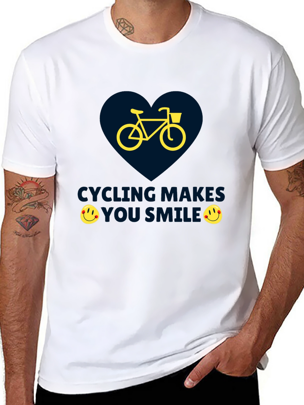 Cycling Makes You Smile Graphic T-Shirt