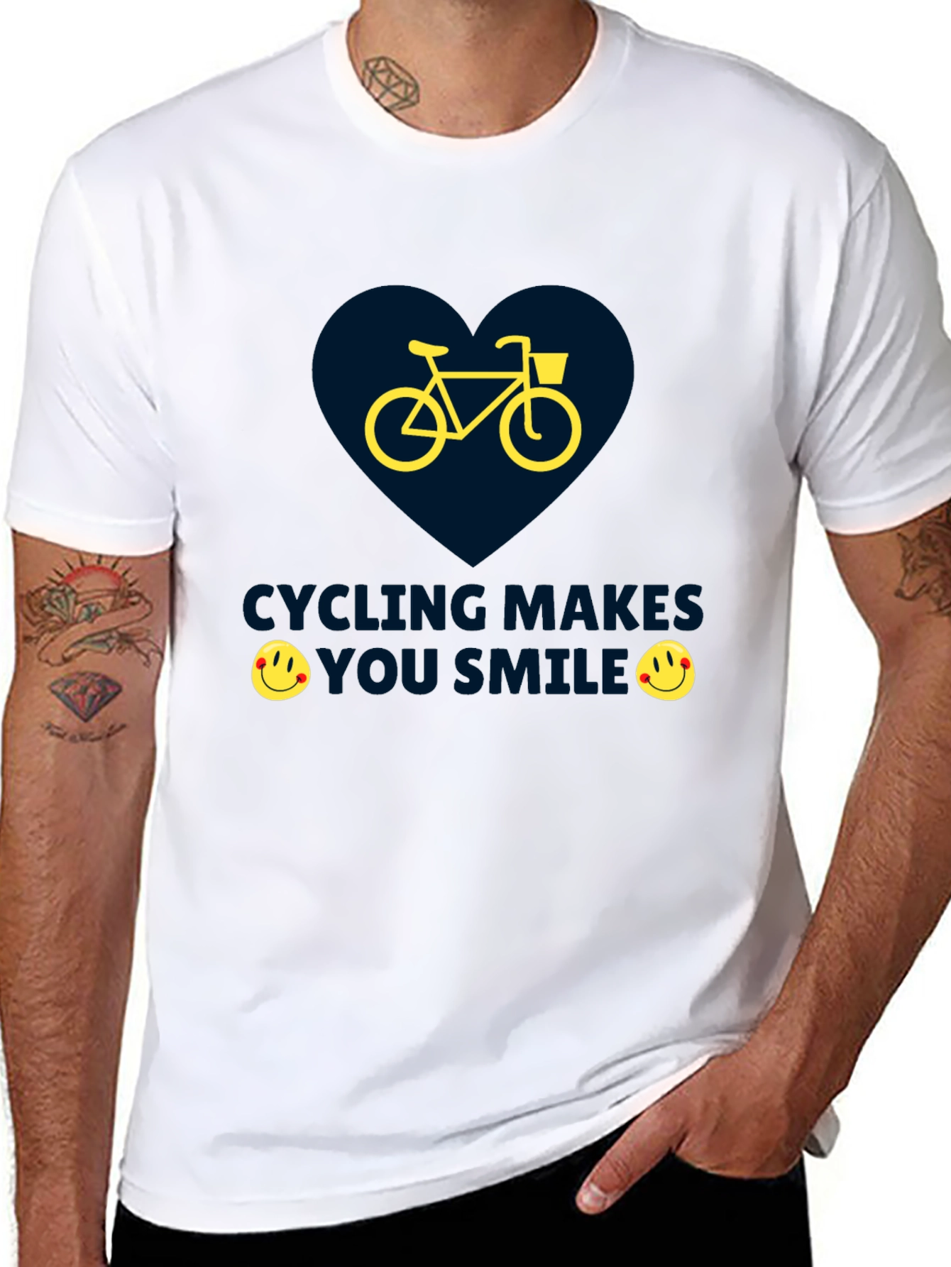 Cycling Makes You Smile Graphic T-Shirt