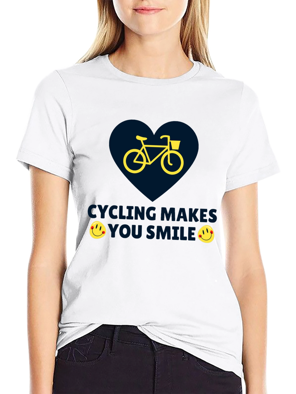 Cycling Makes You Smile Graphic T-Shirt