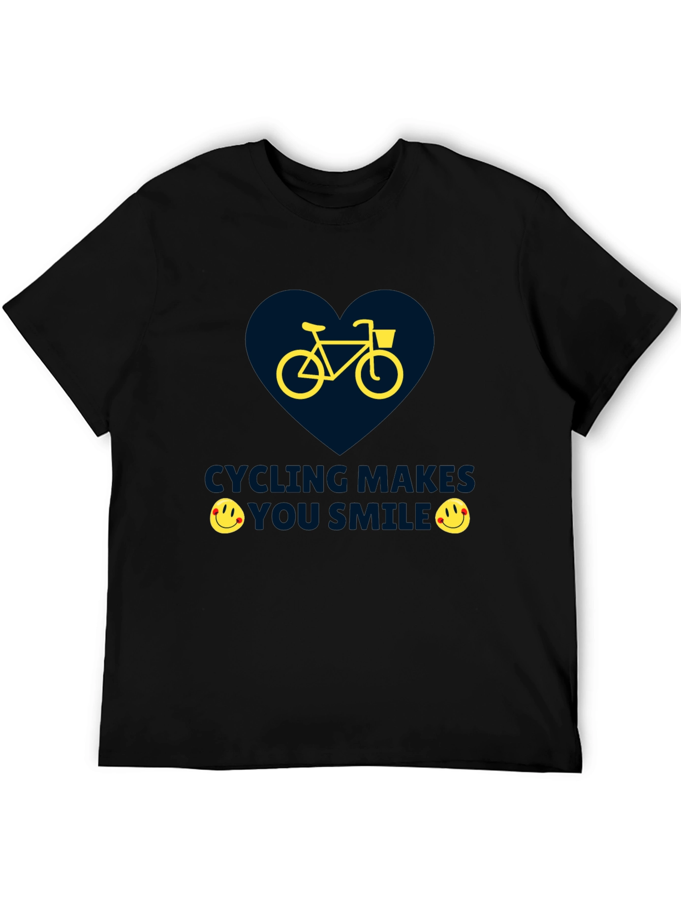 Cycling Makes You Smile Graphic T-Shirt