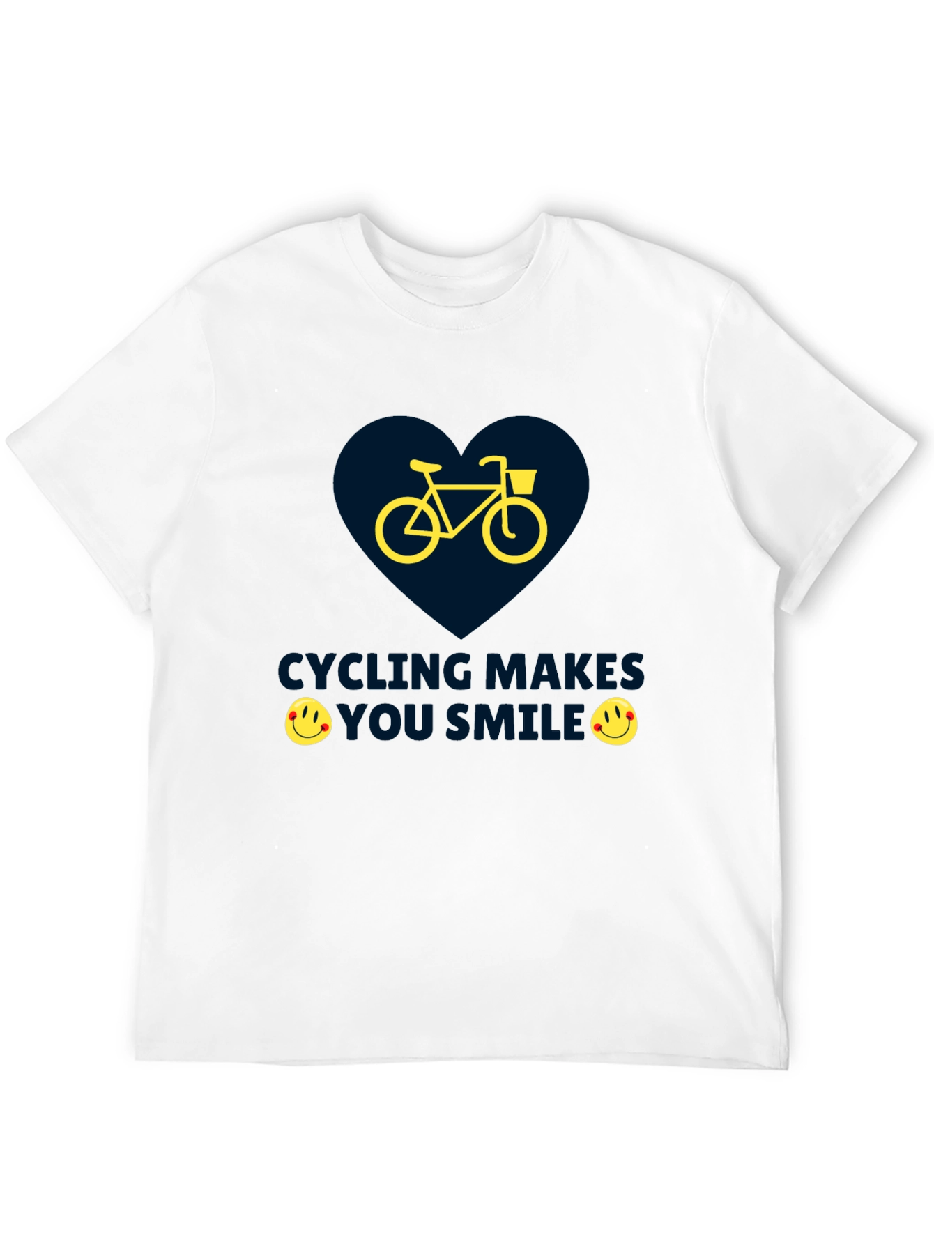 Cycling Makes You Smile Graphic T-Shirt