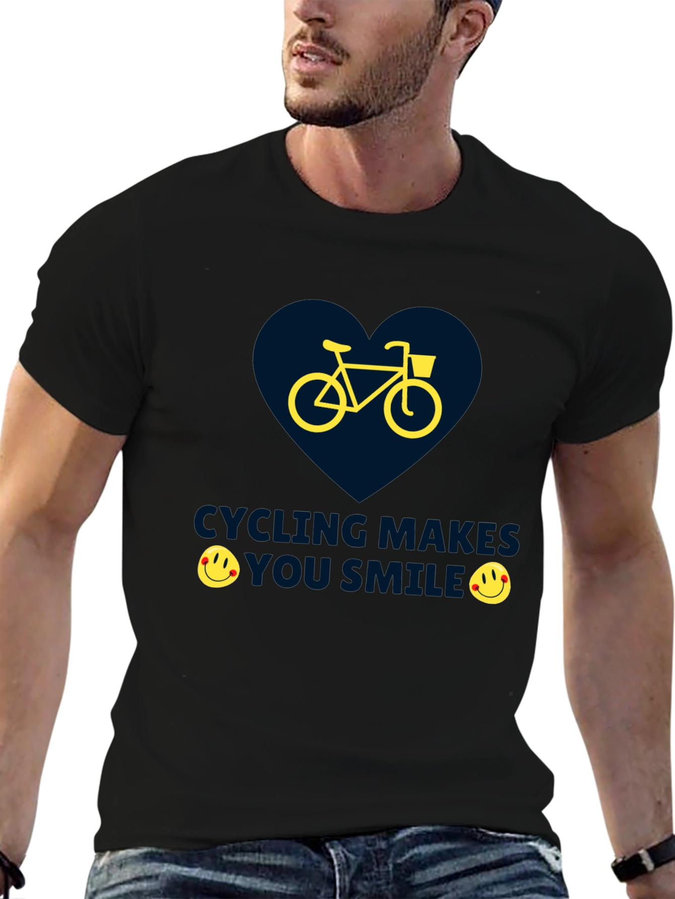 Cycling Makes You Smile Graphic T-Shirt