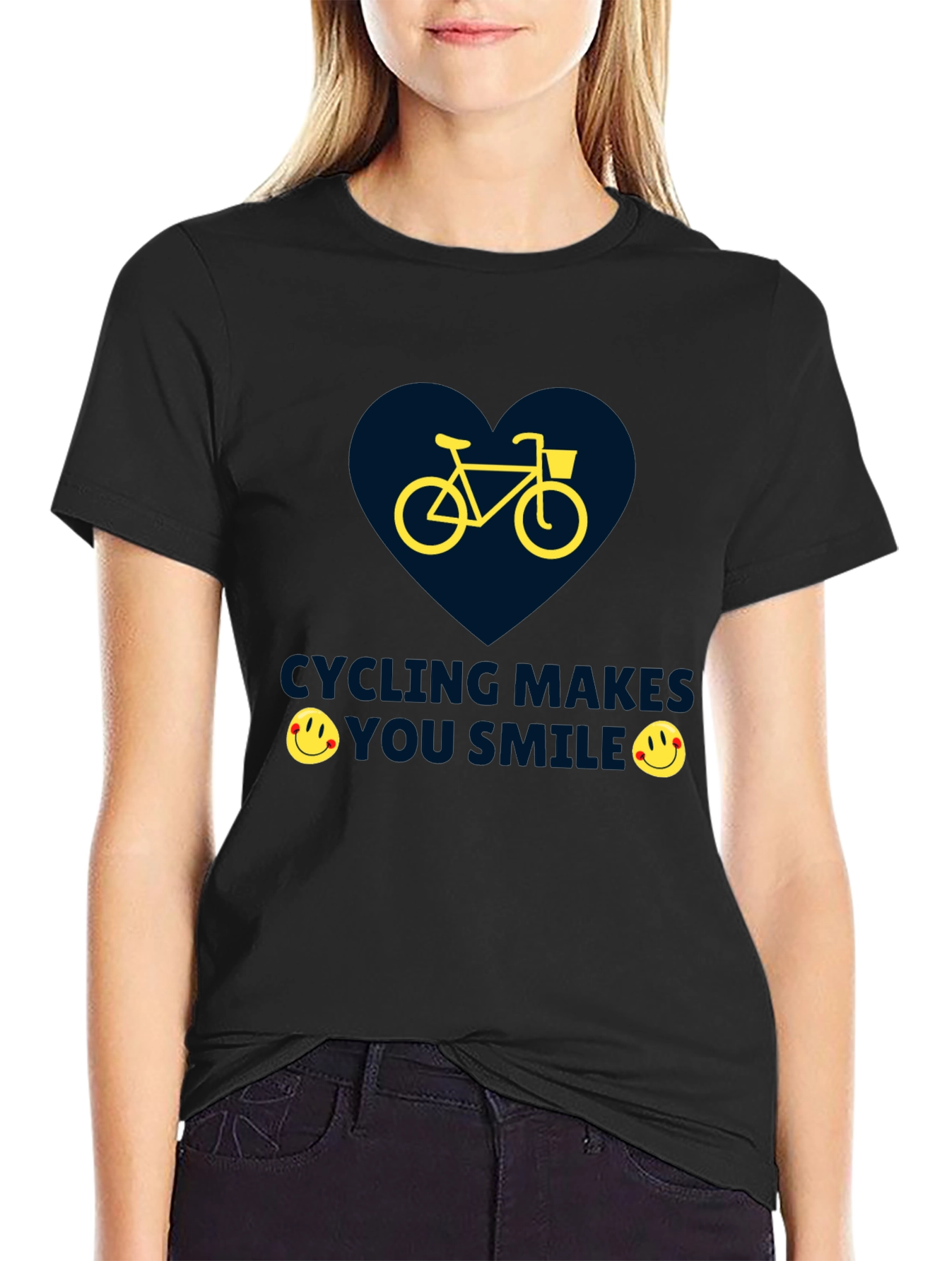 Cycling Makes You Smile Graphic T-Shirt