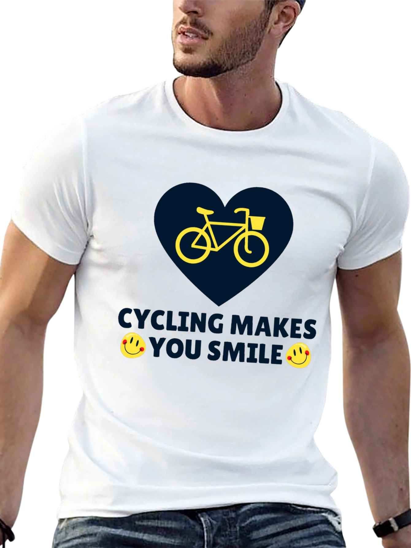 Cycling Makes You Smile Graphic T-Shirt
