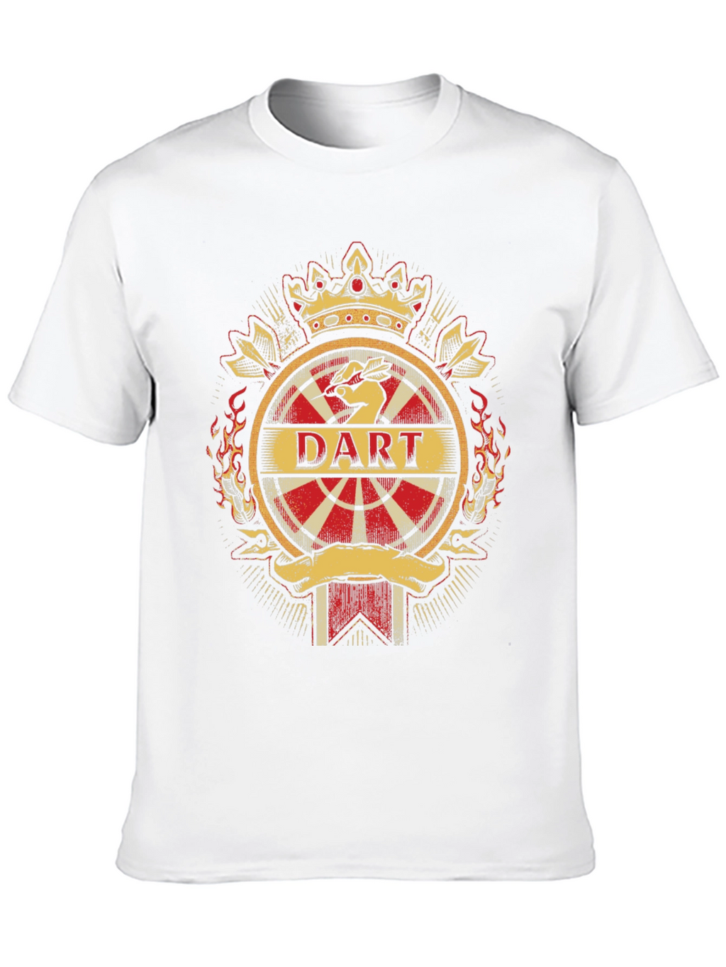 Dart T-Shirt - Crown and Dartboard Design