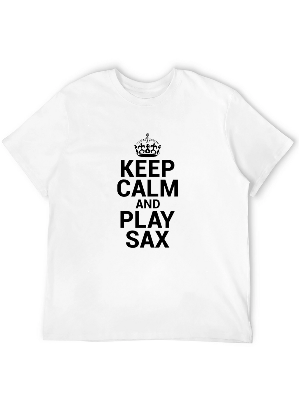 Keep Calm Play Sax Black T-Shirt