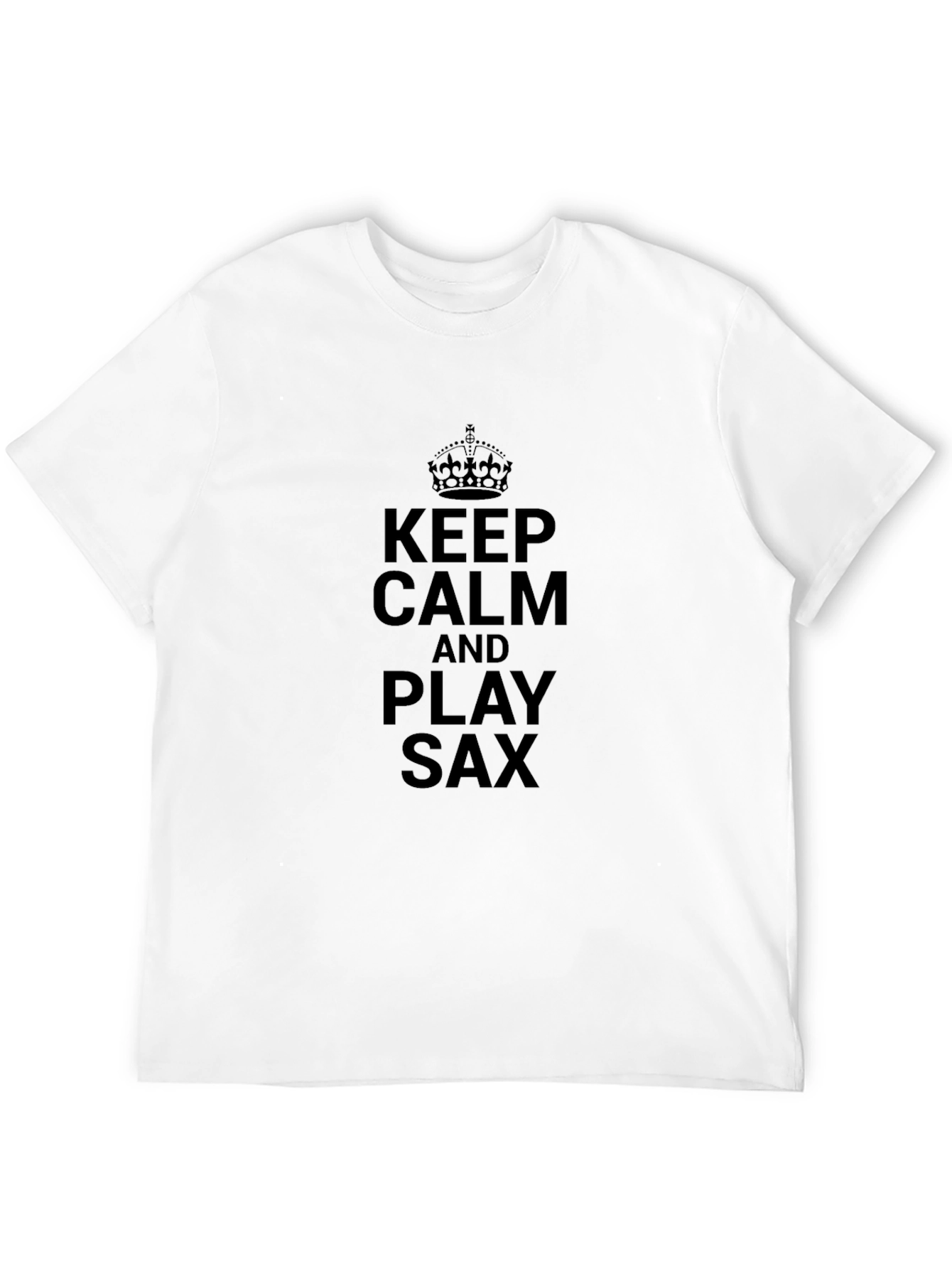 Keep Calm Play Sax Black T-Shirt