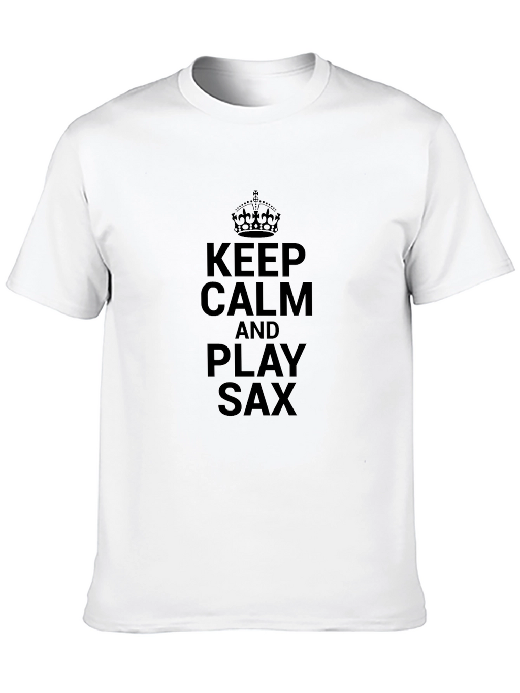 Keep Calm Play Sax Black T-Shirt