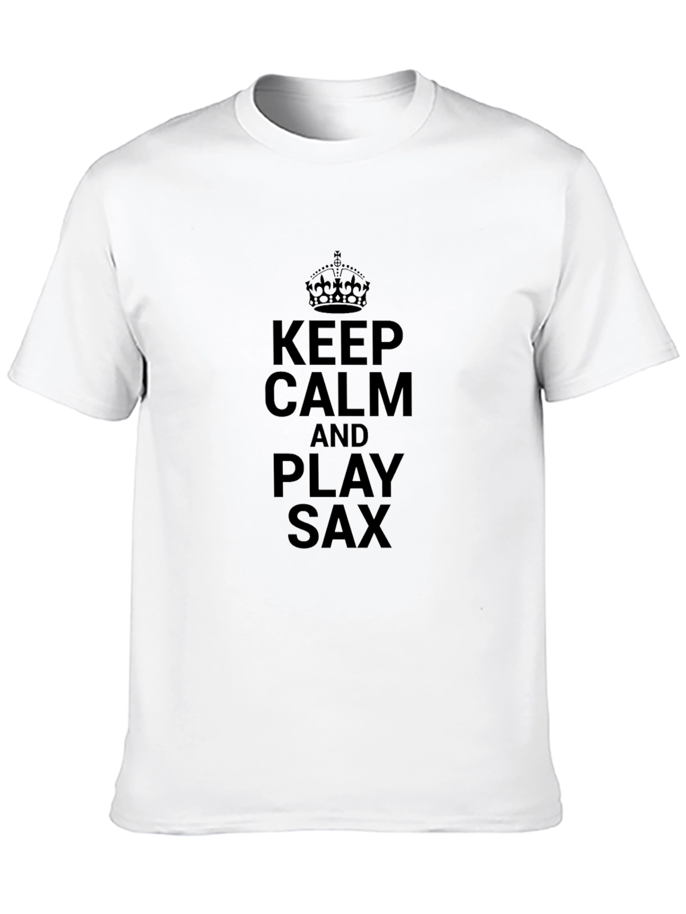 Keep Calm Play Sax Black T-Shirt