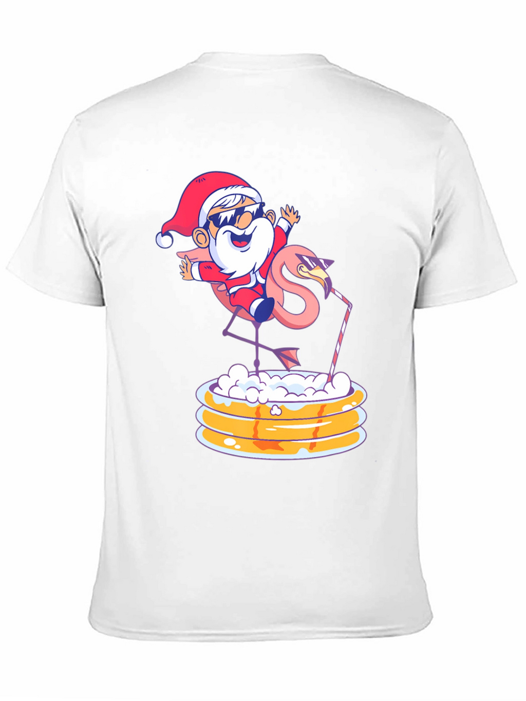 Festive Santa Flamingo T-Shirt
