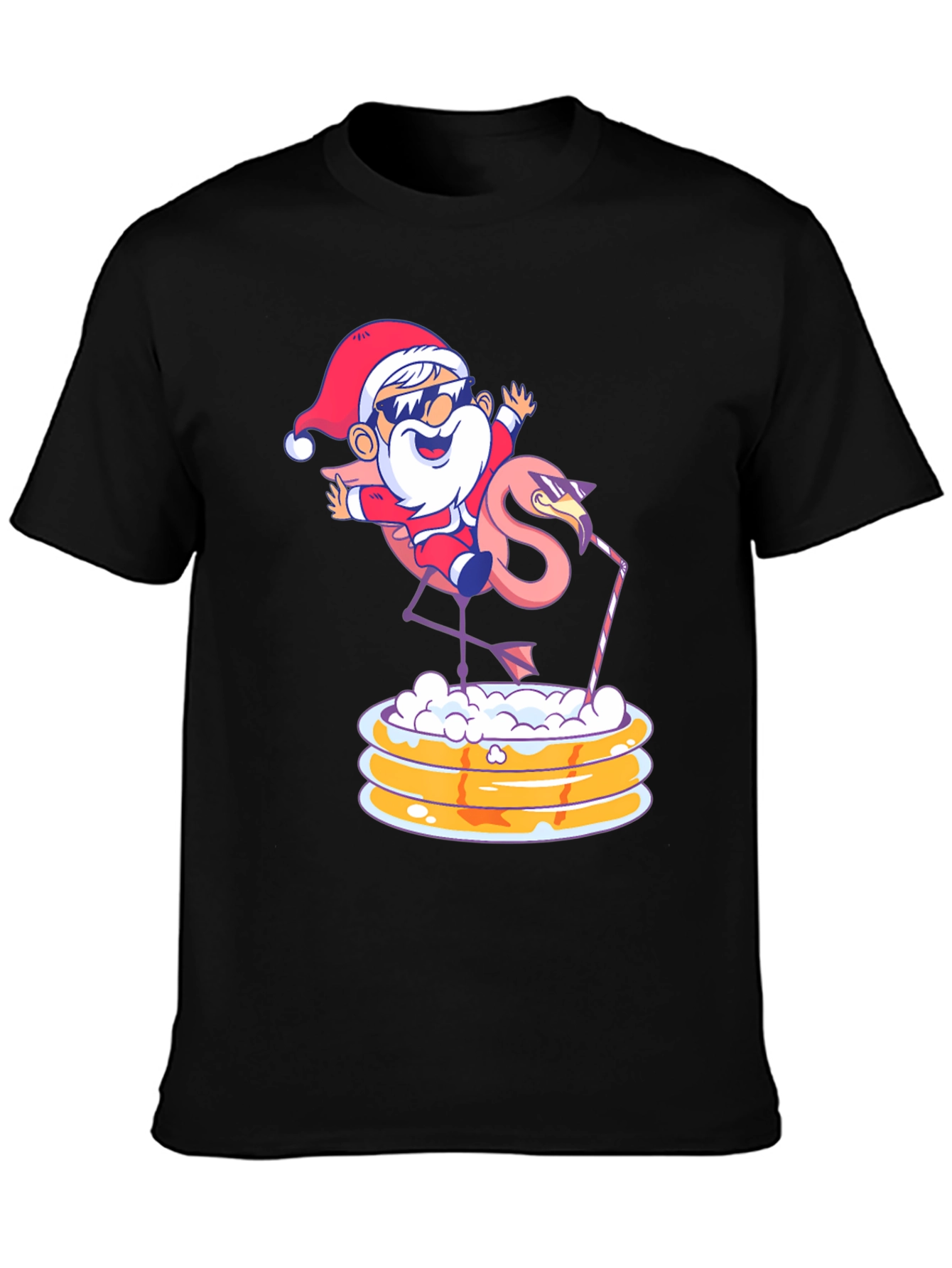 Festive Santa Flamingo T-Shirt