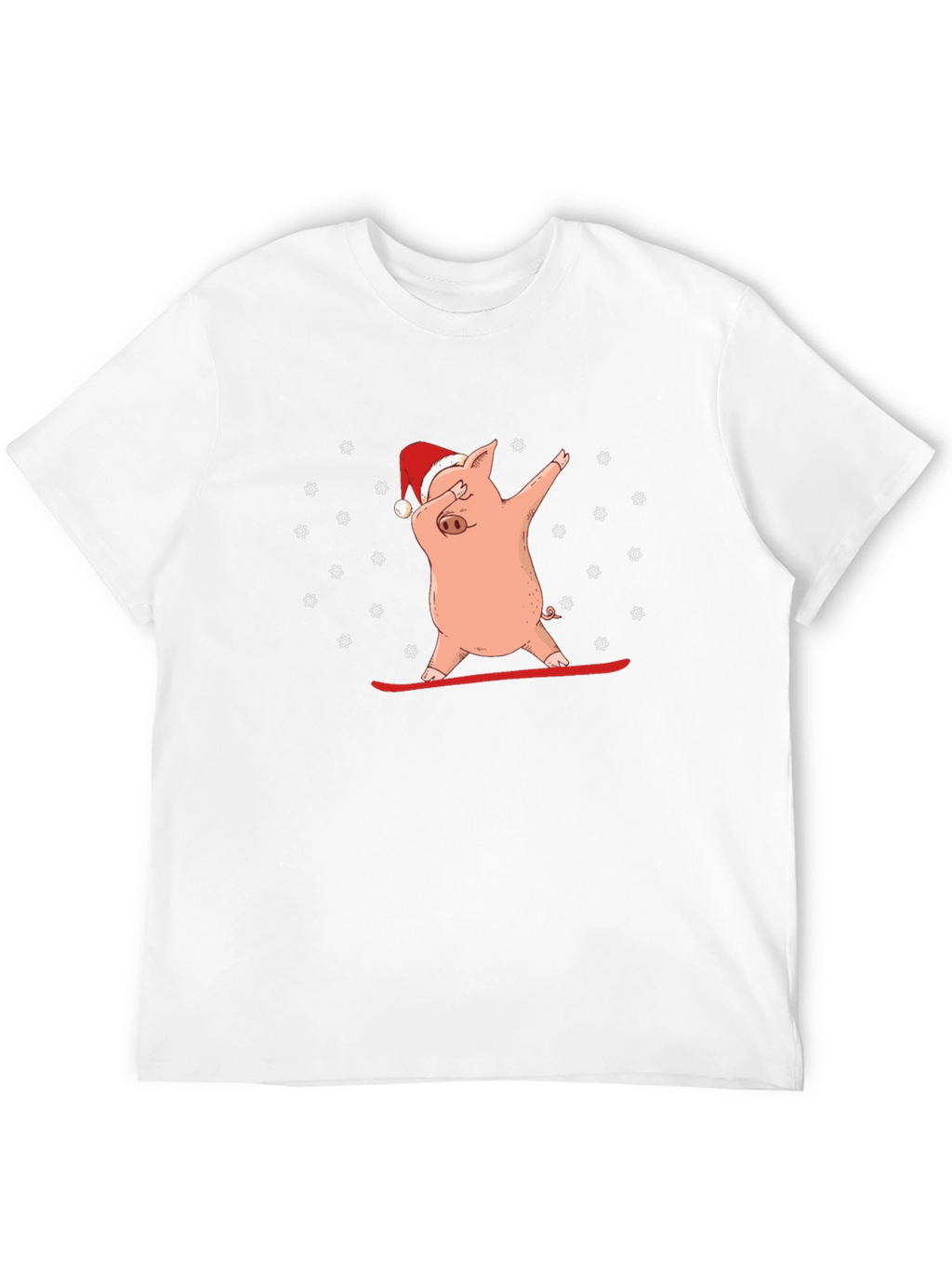 Dabbing Pig in Santa Hat T-Shirt