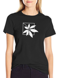 Leaf in Square Graphic Black Tee