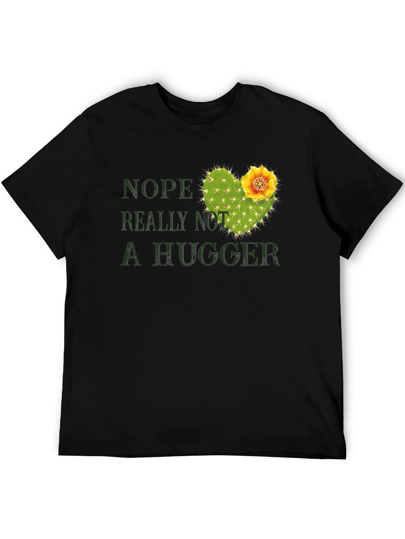 Nope Not A Hugger Cactus Graphic Tee - Unisex