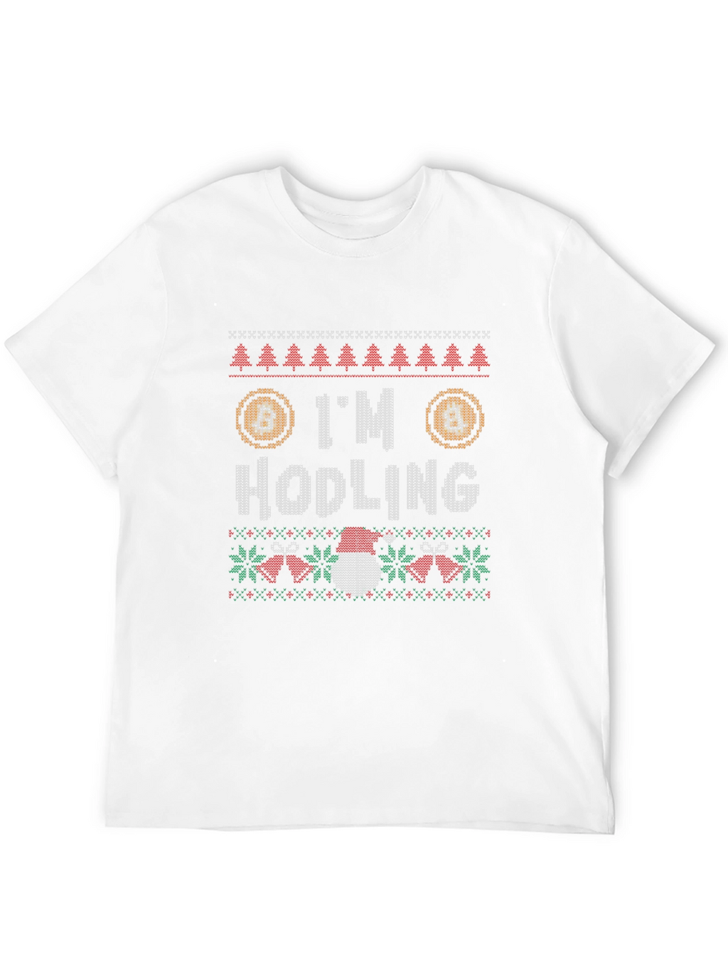 Im Hodling Christmas Sweater Style T-Shirt