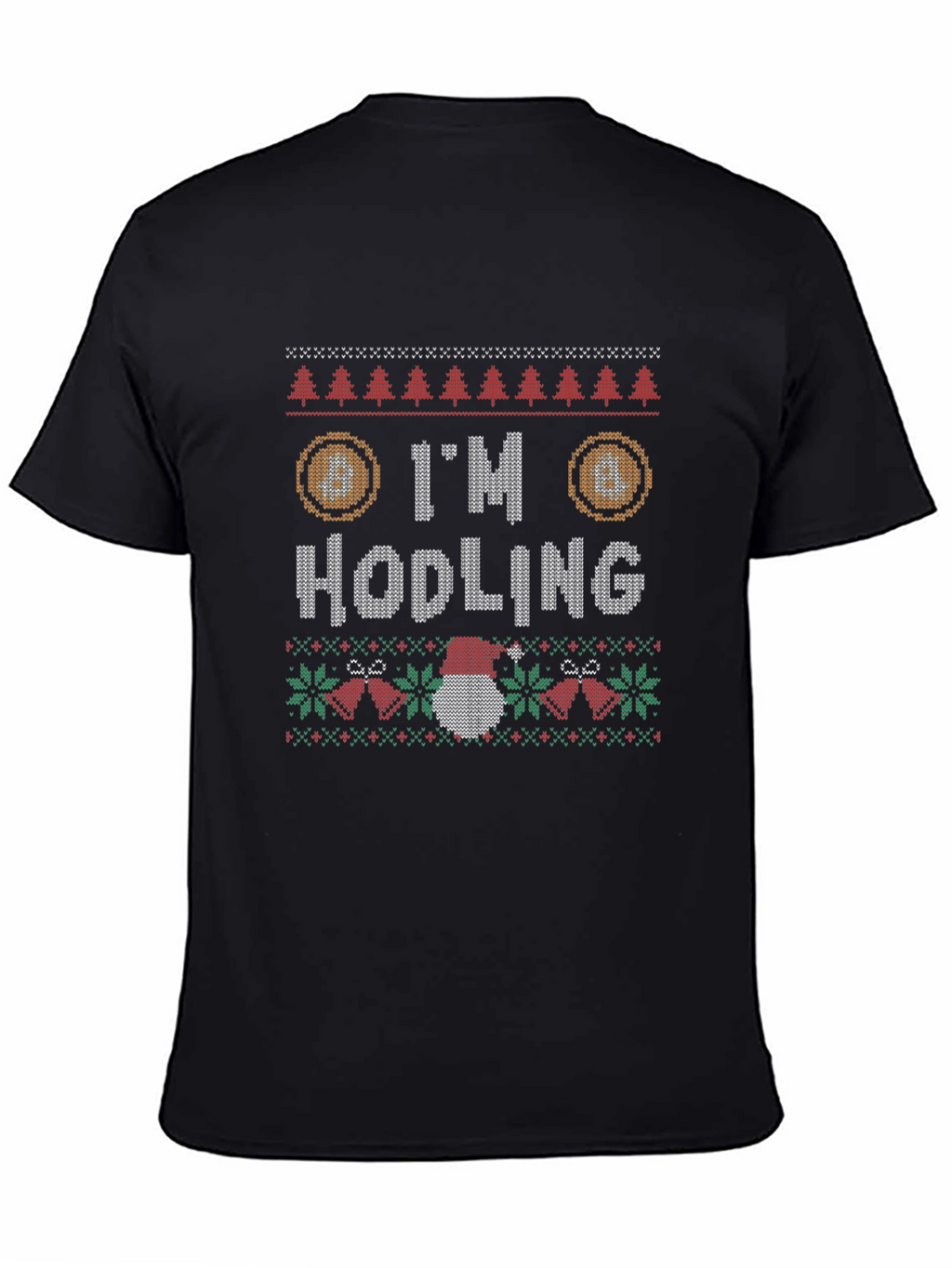 Im Hodling Christmas Sweater Style T-Shirt