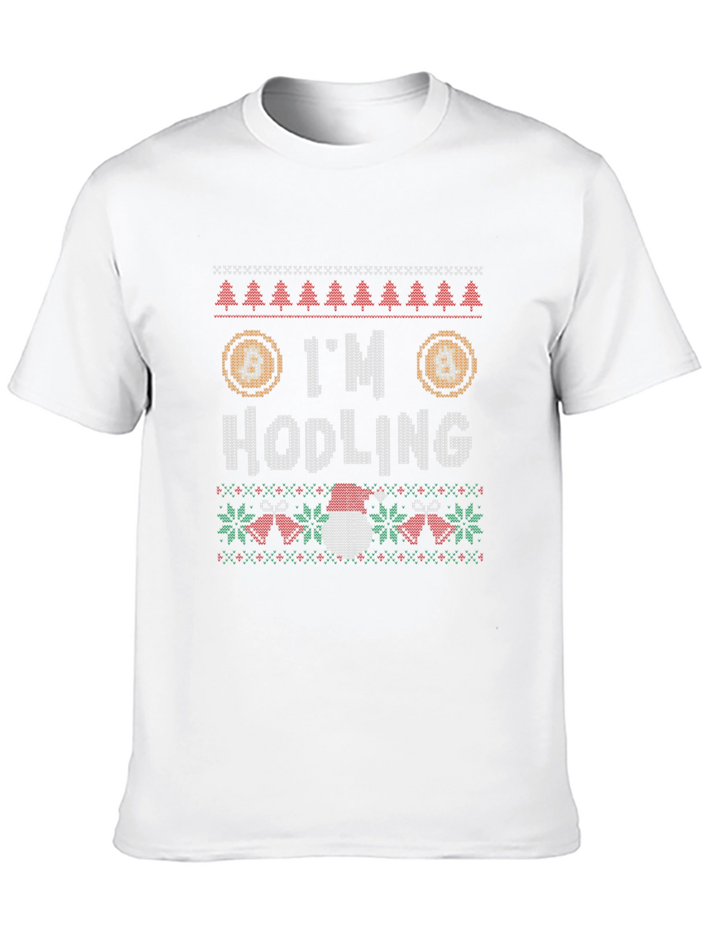 Im Hodling Christmas Sweater Style T-Shirt