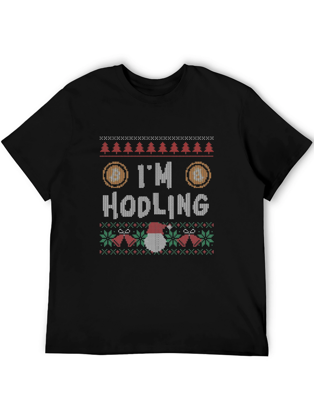 Im Hodling Christmas Sweater Style T-Shirt