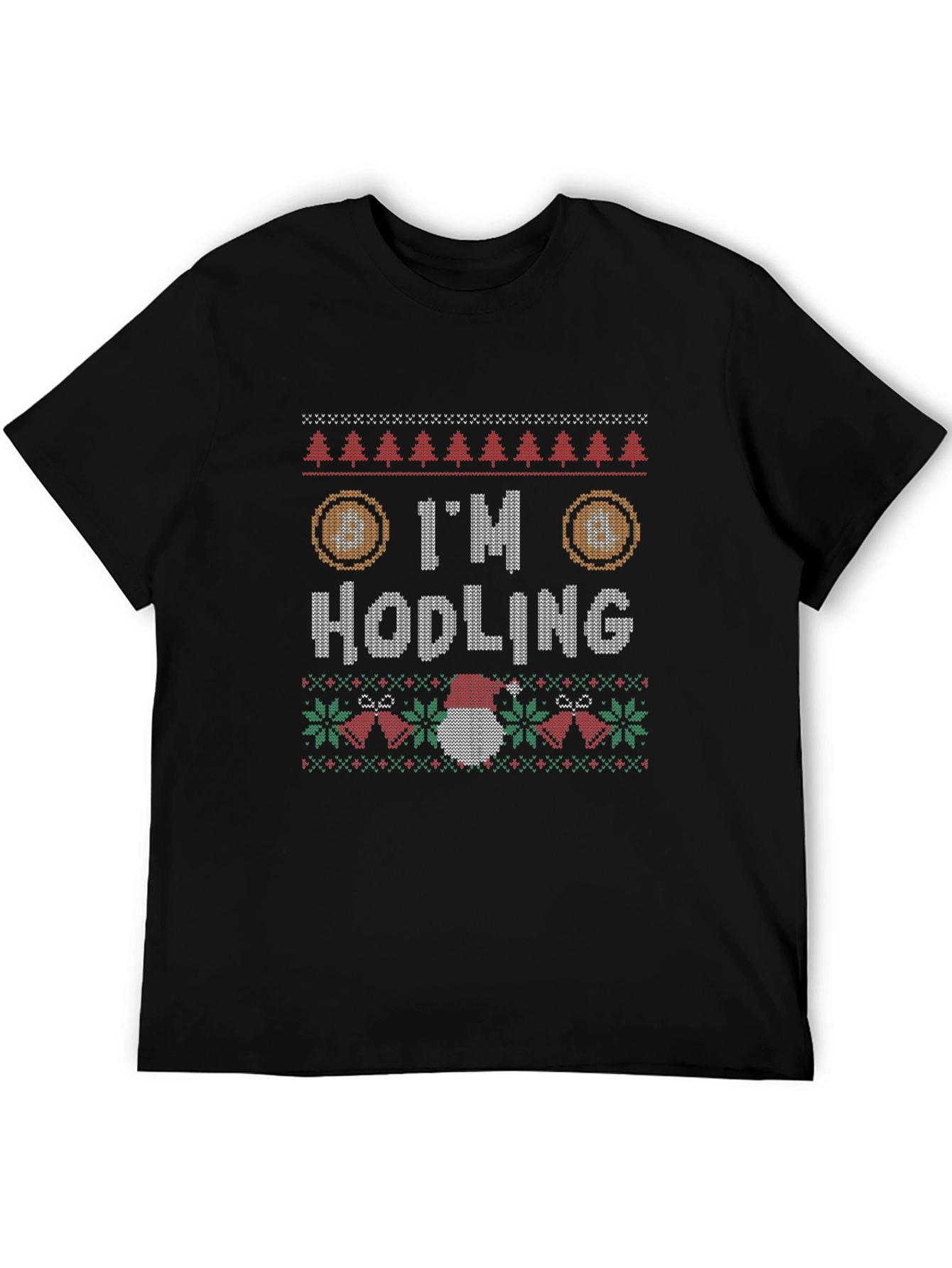 Im Hodling Christmas Sweater Style T-Shirt