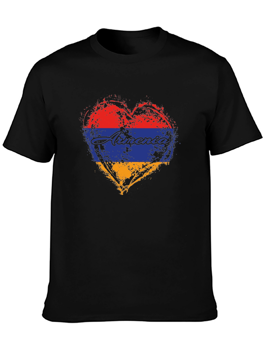 Armenia Heart Flag T-Shirt - Distressed Design