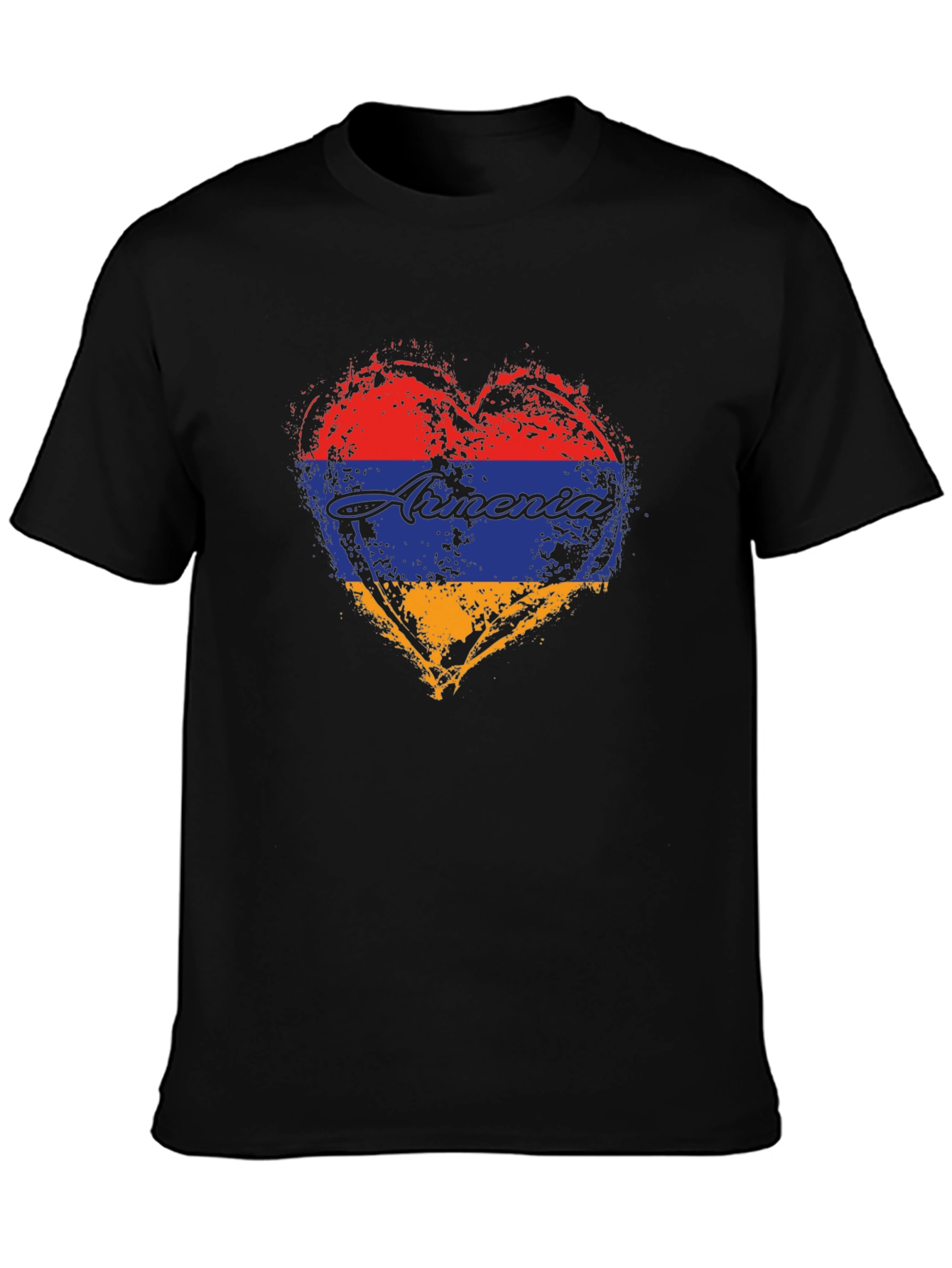 Armenia Heart Flag T-Shirt - Distressed Design
