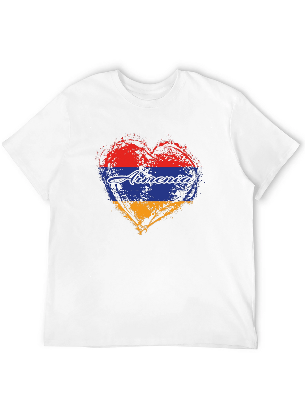 Armenia Heart Flag T-Shirt - Distressed Design