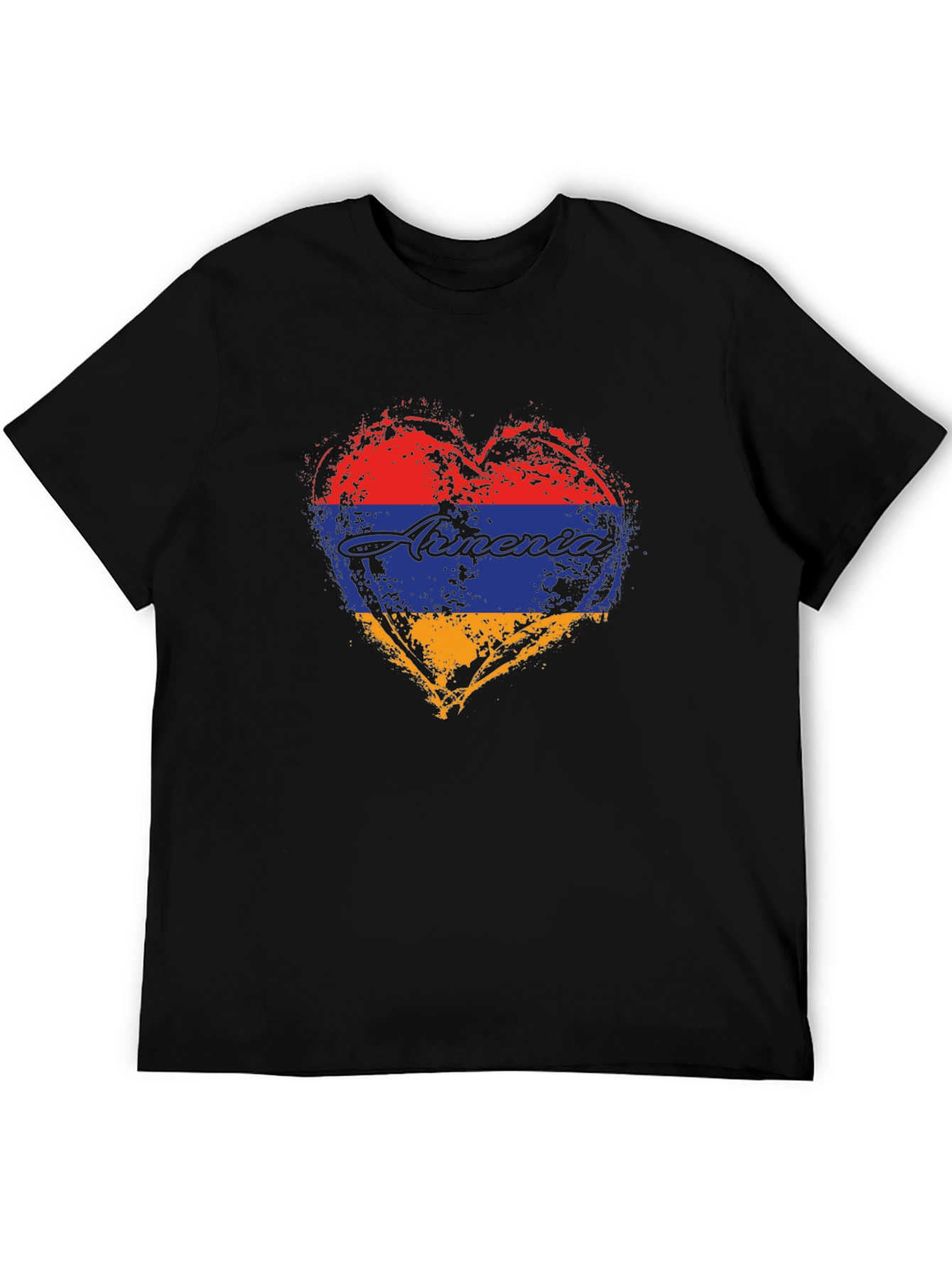 Armenia Heart Flag T-Shirt - Distressed Design