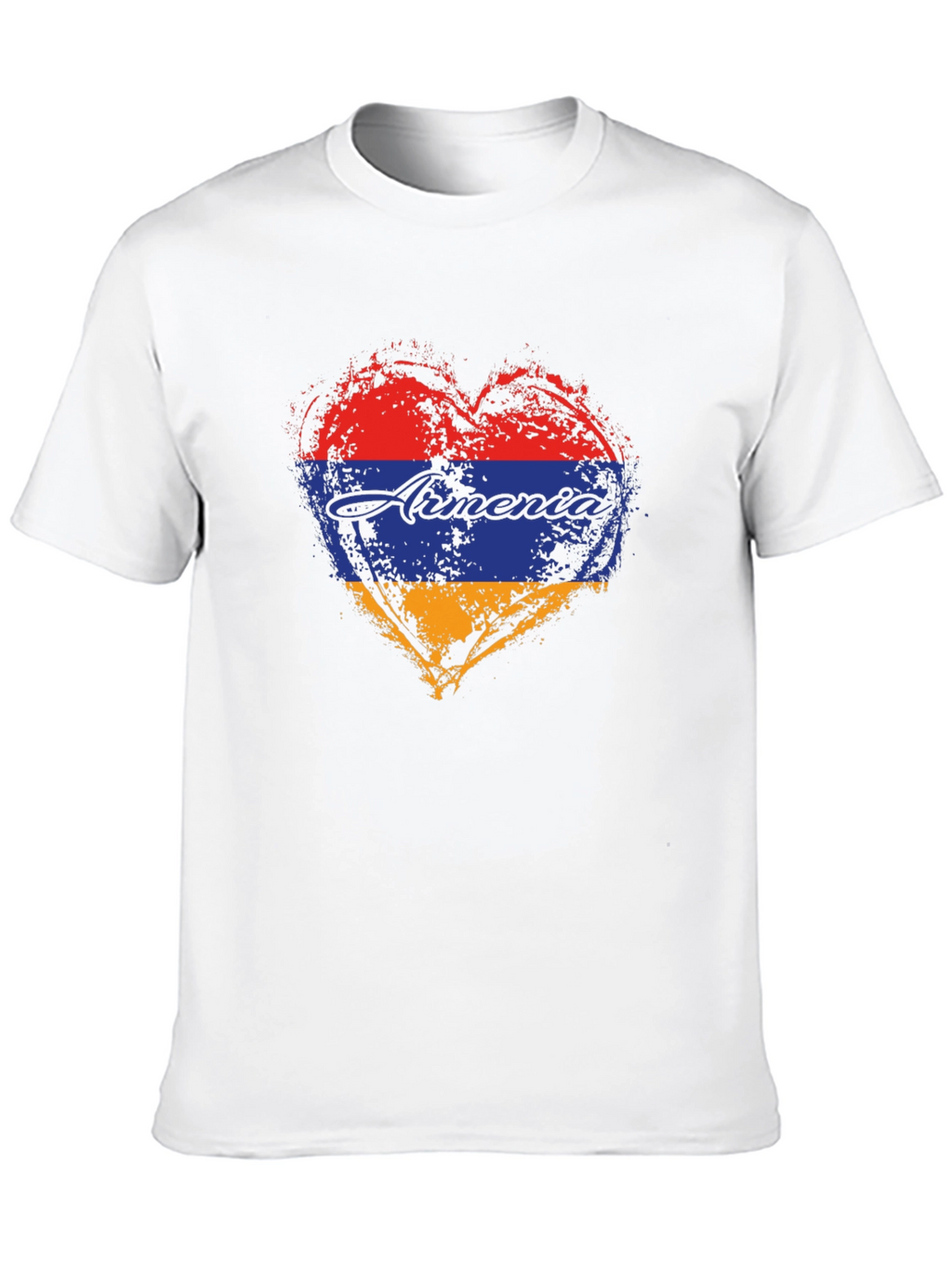 Armenia Heart Flag T-Shirt - Distressed Design