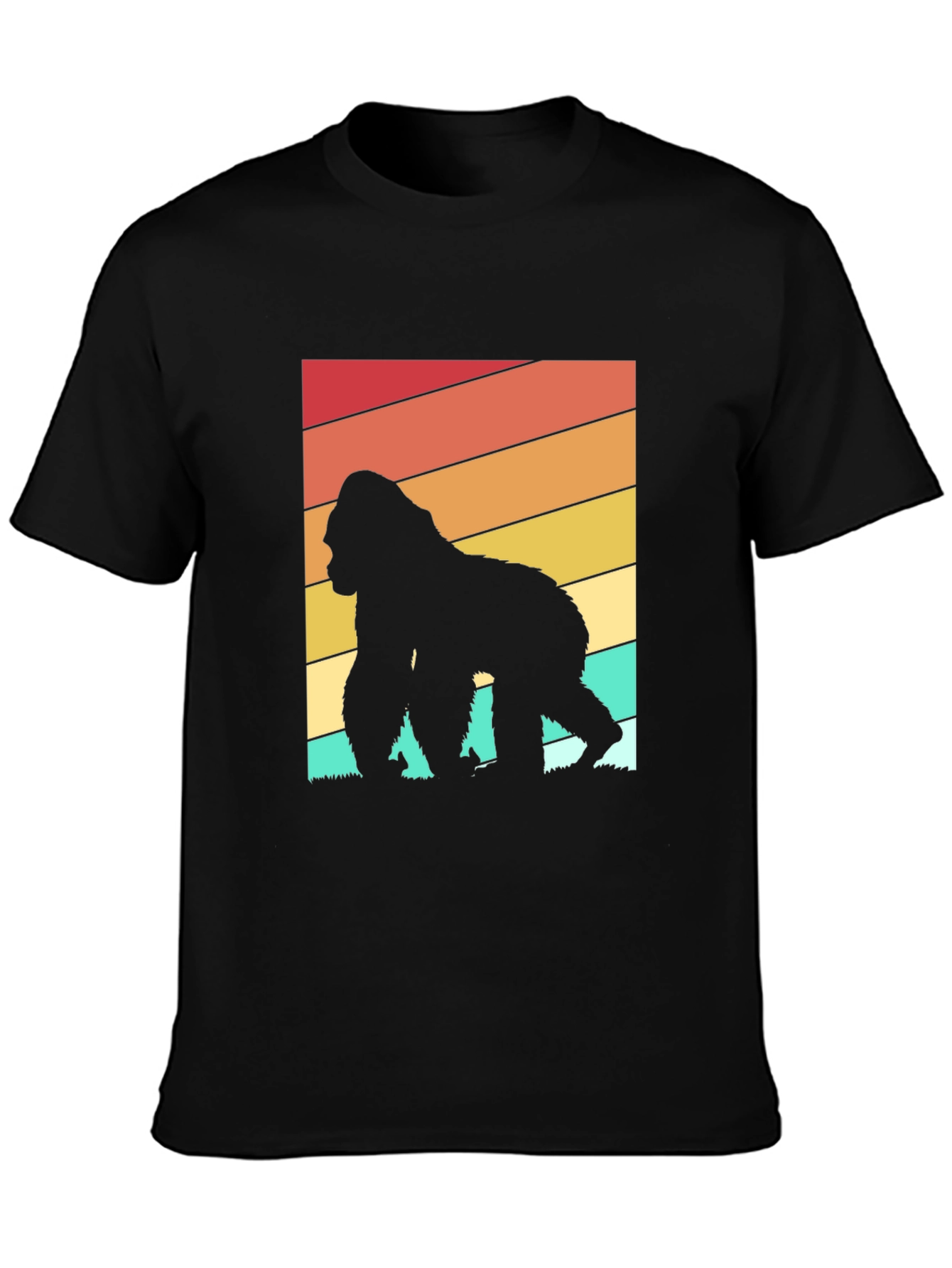 Retro Gorilla Silhouette Graphic Tee