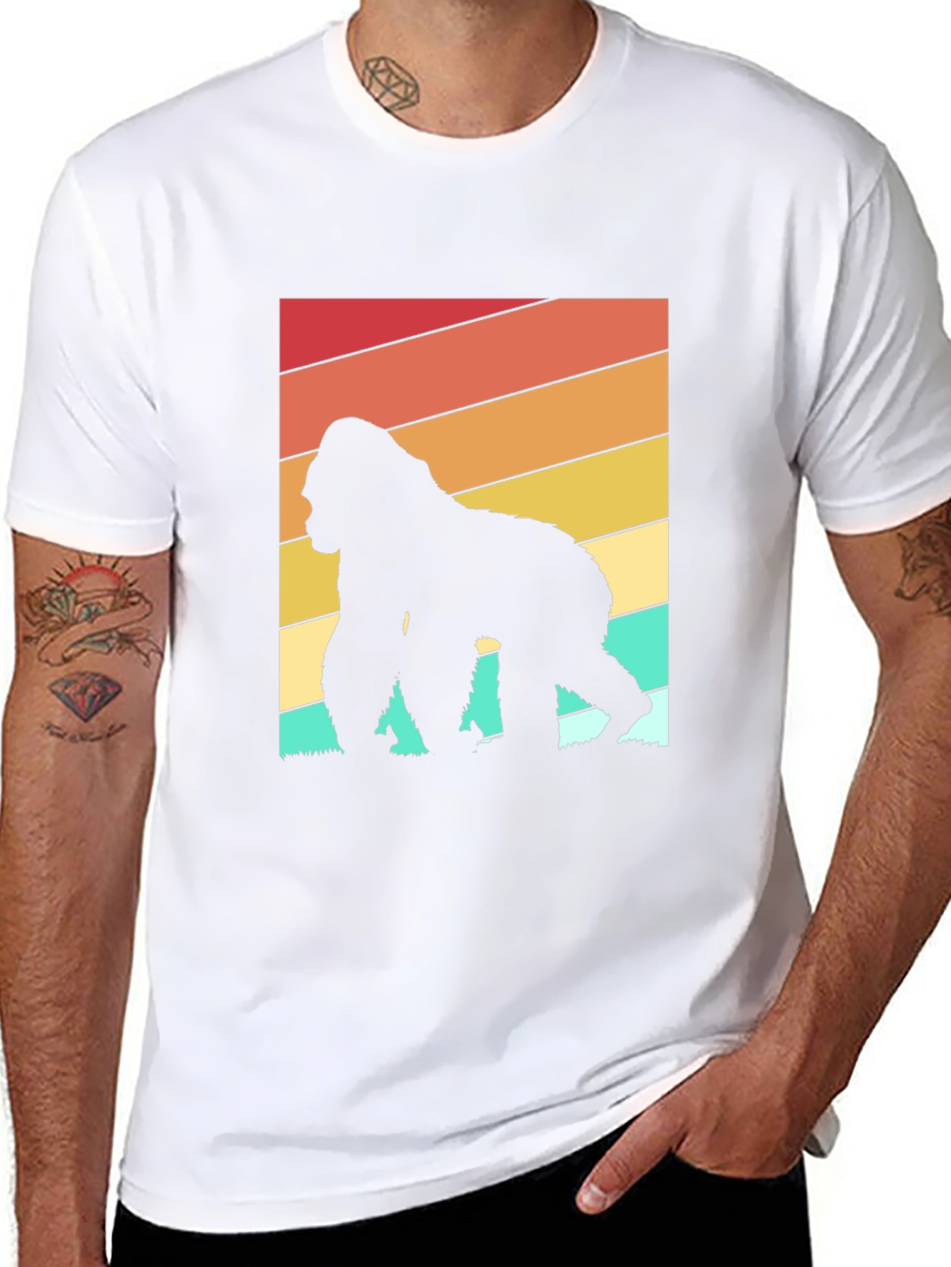 Retro Gorilla Silhouette Graphic Tee