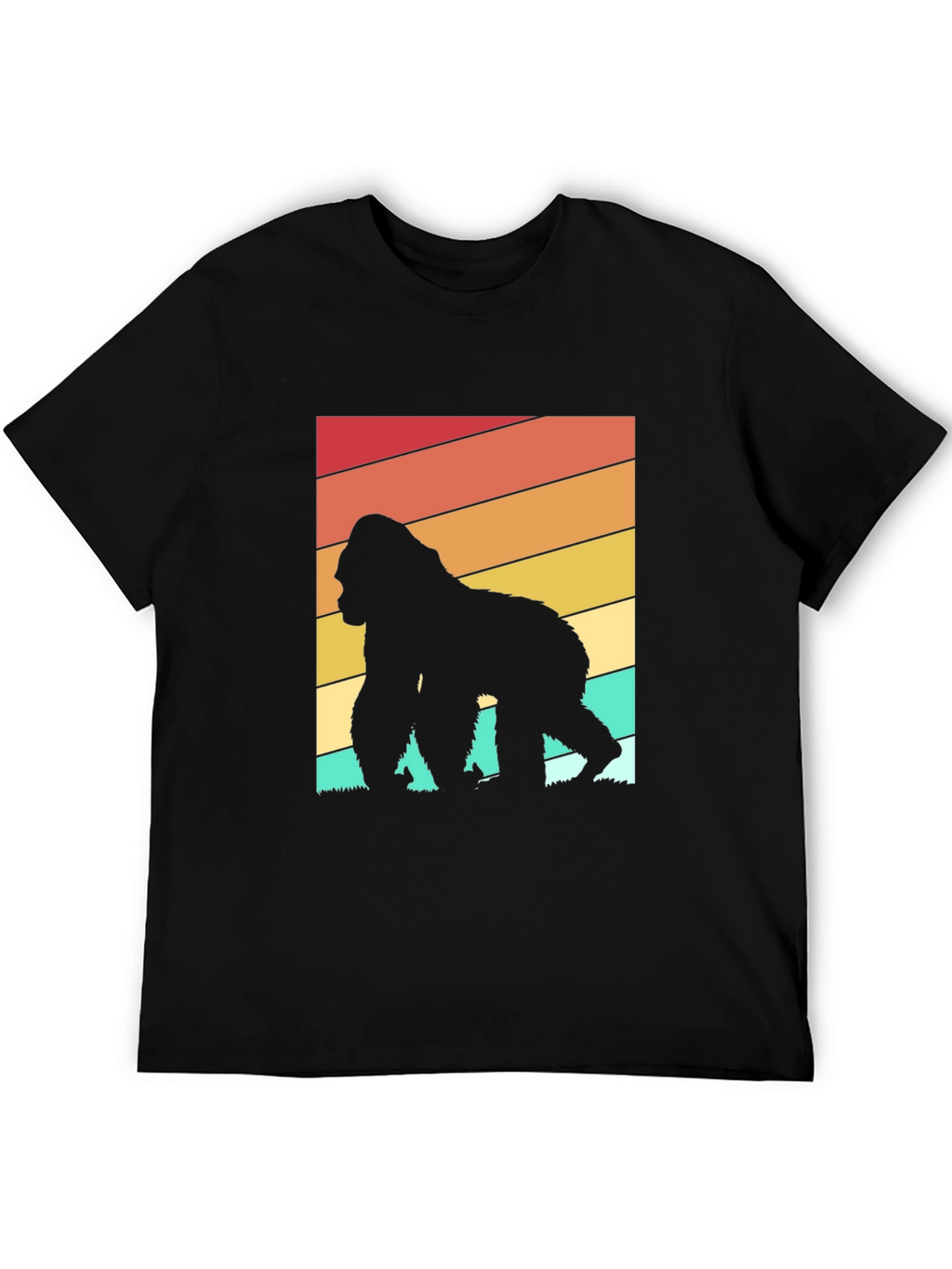 Retro Gorilla Silhouette Graphic Tee