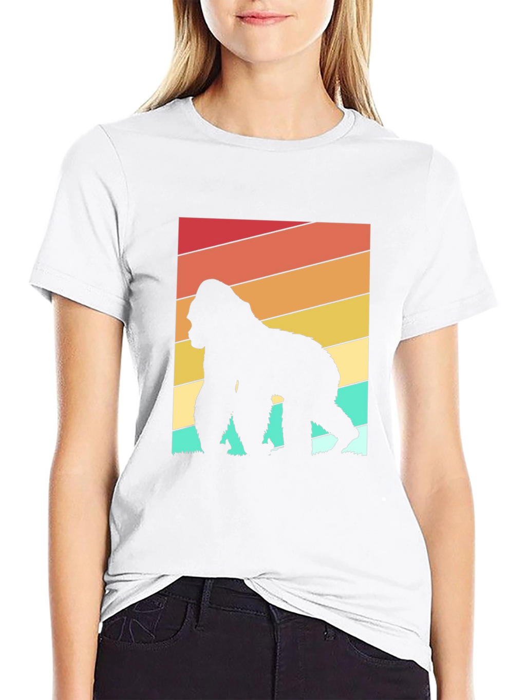 Retro Gorilla Silhouette Graphic Tee