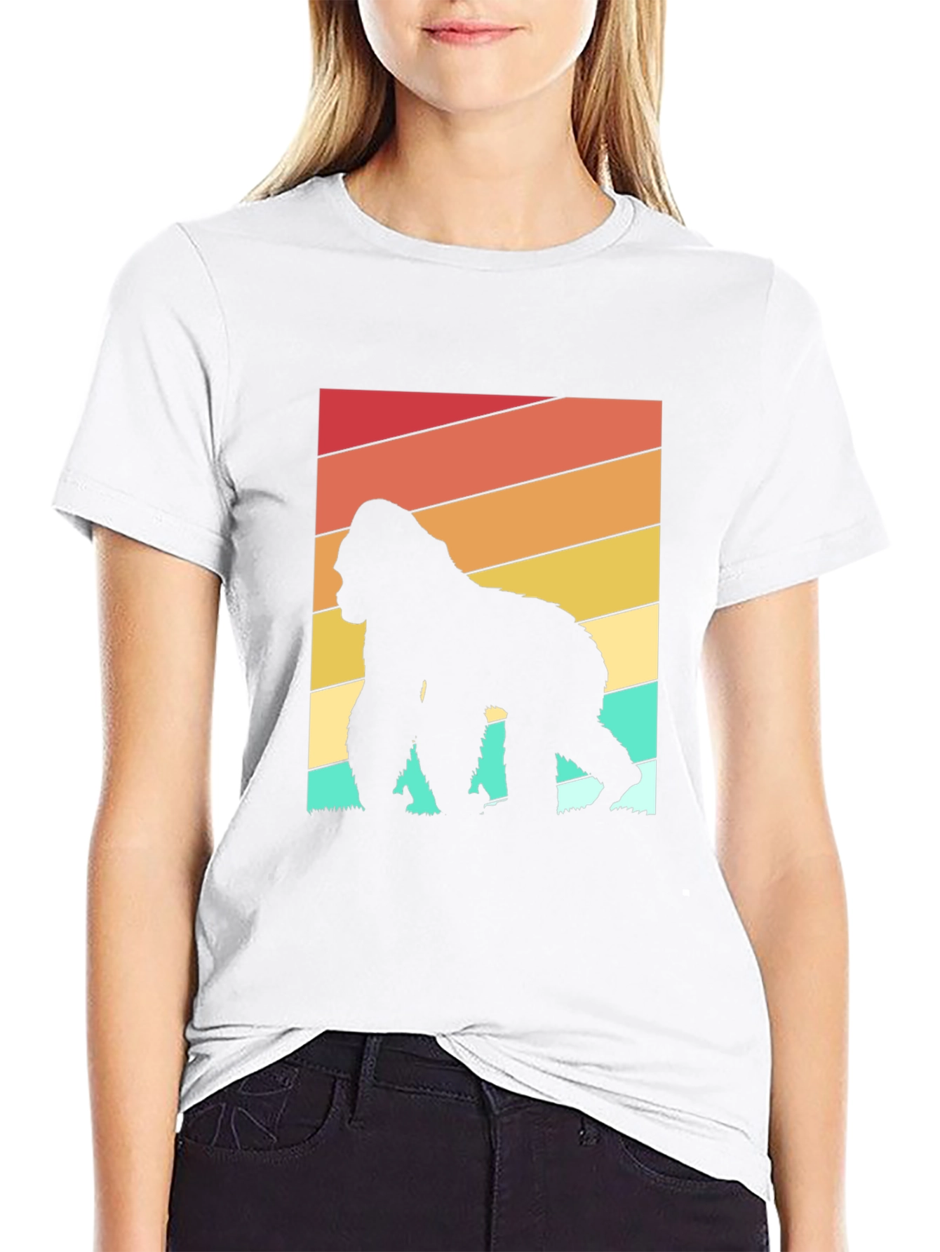 Retro Gorilla Silhouette Graphic Tee