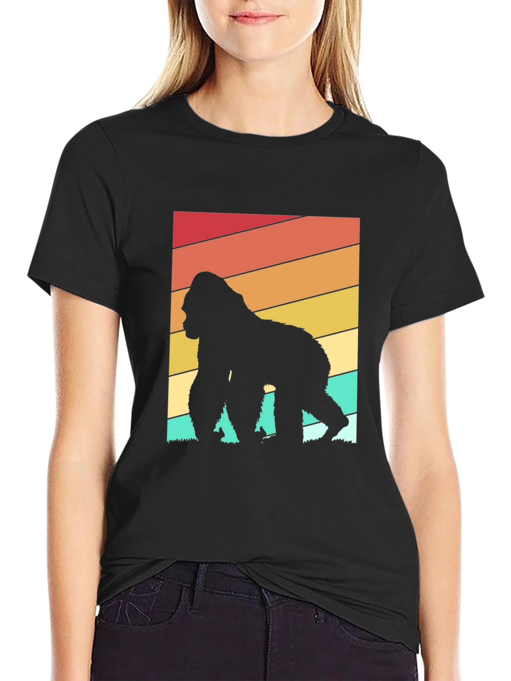 Retro Gorilla Silhouette Graphic Tee