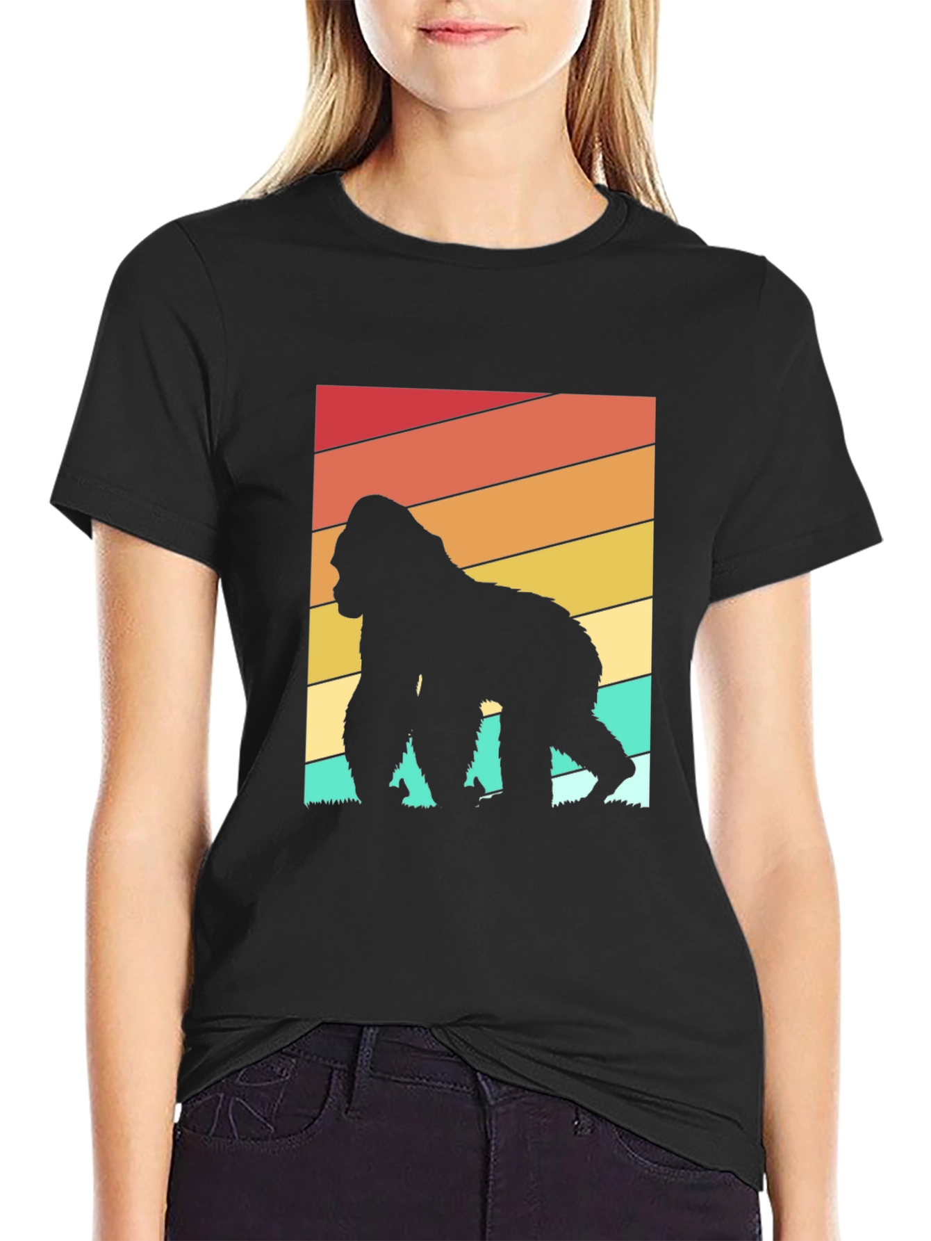Retro Gorilla Silhouette Graphic Tee