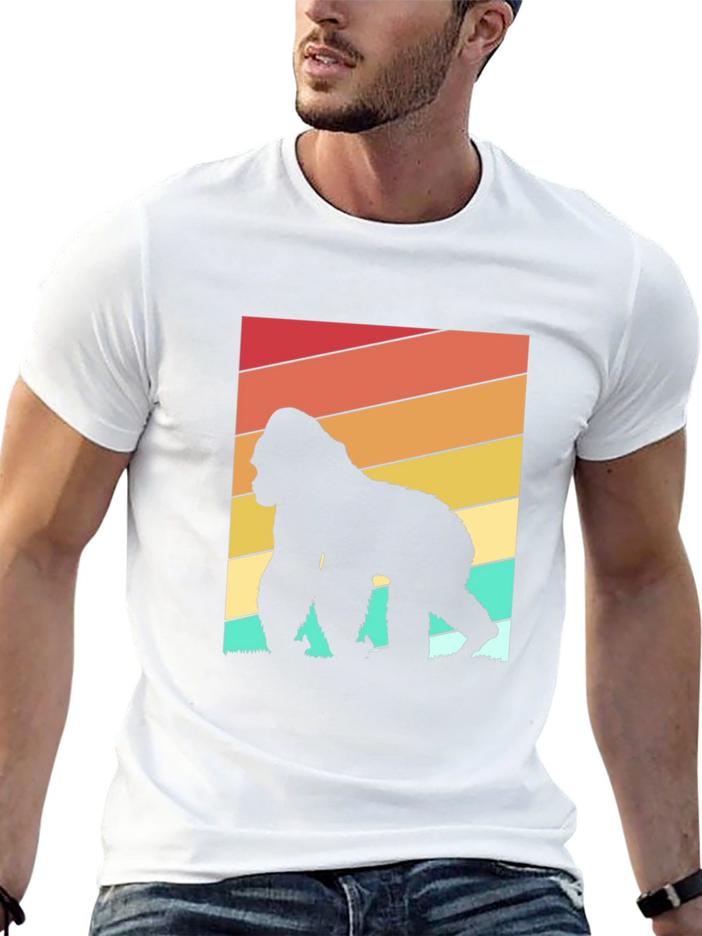 Retro Gorilla Silhouette Graphic Tee