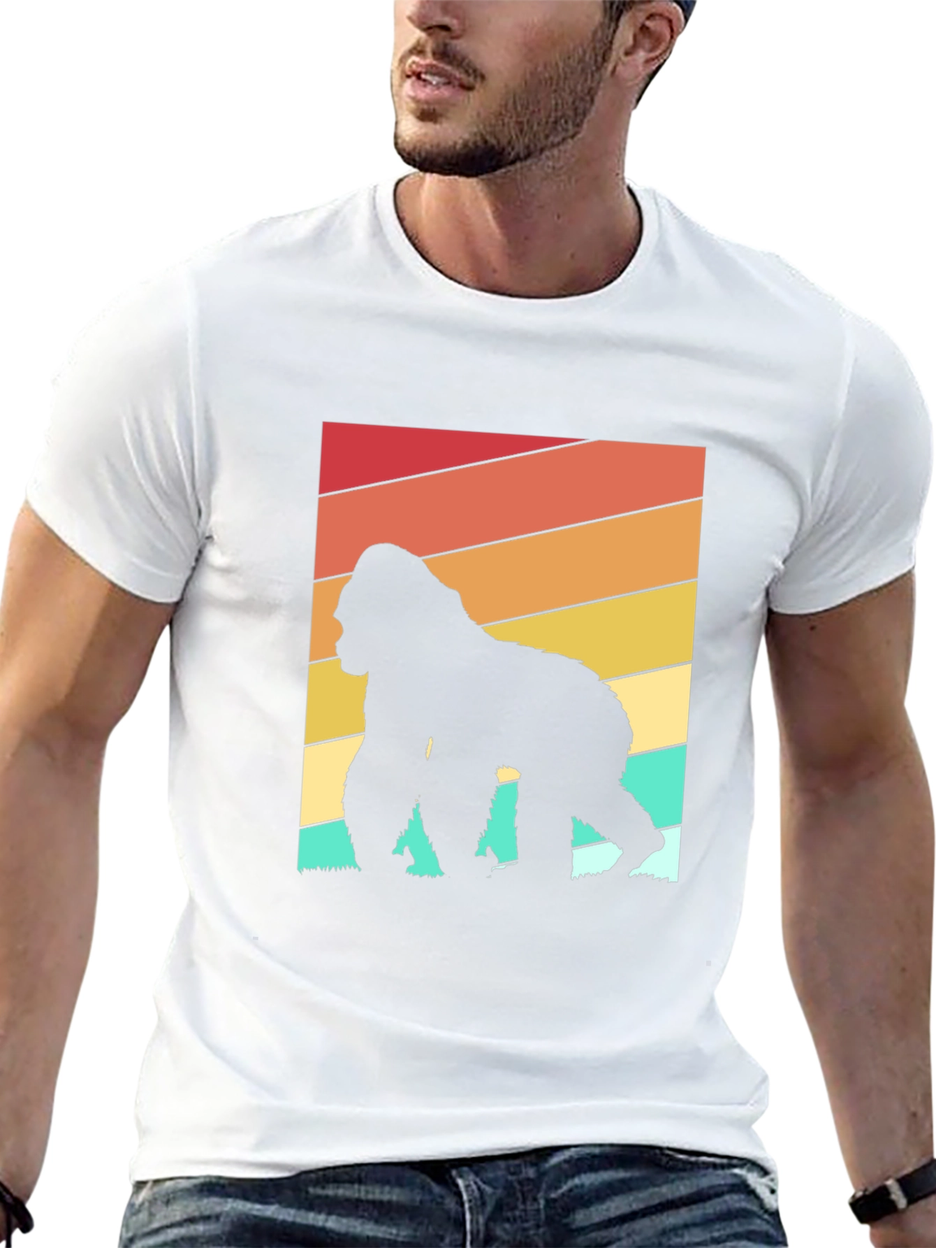 Retro Gorilla Silhouette Graphic Tee