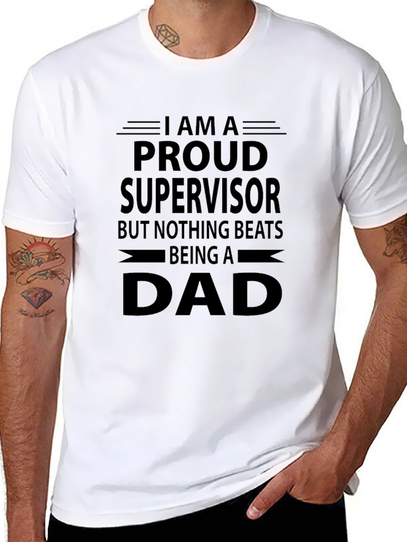 Proud Supervisor Dad Graphic T-Shirt