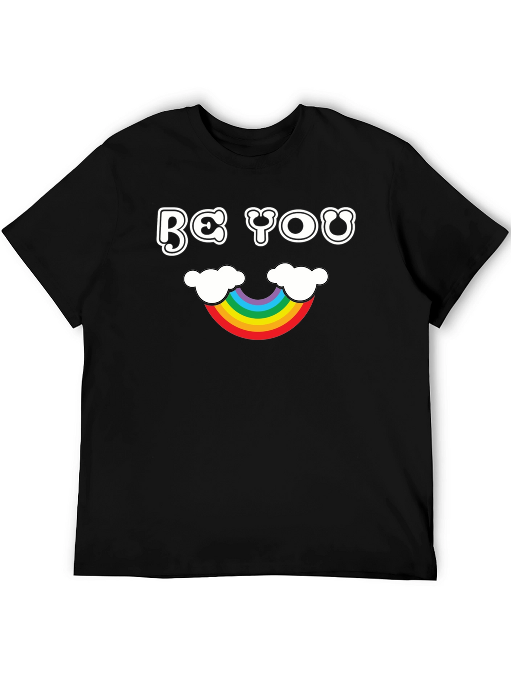 Be You Rainbow T-Shirt - Black Cotton Tee
