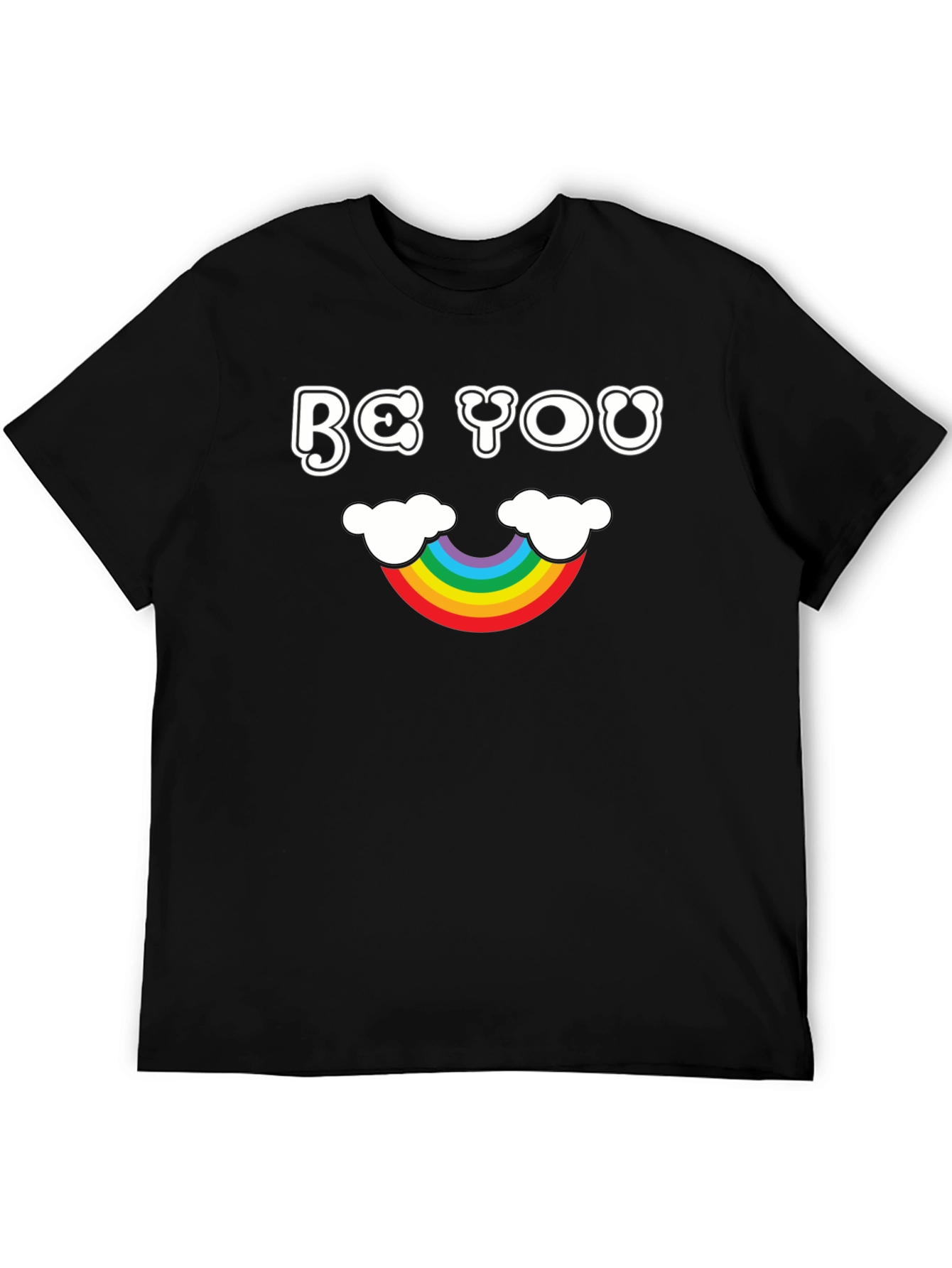 Be You Rainbow T-Shirt - Black Cotton Tee