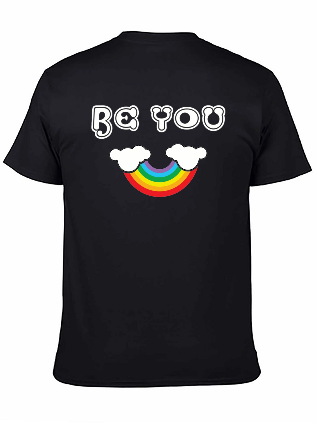 Be You Rainbow T-Shirt - Black Cotton Tee