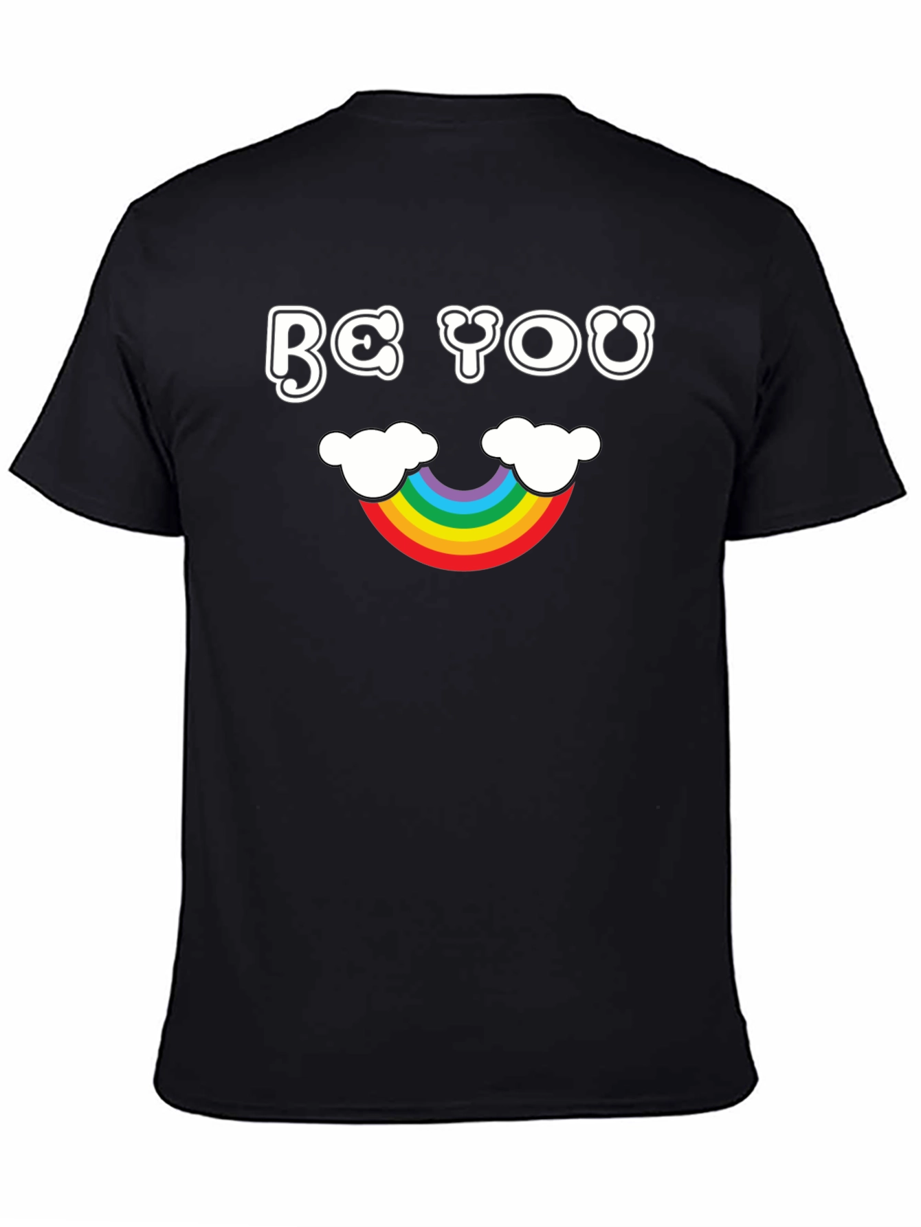Be You Rainbow T-Shirt - Black Cotton Tee