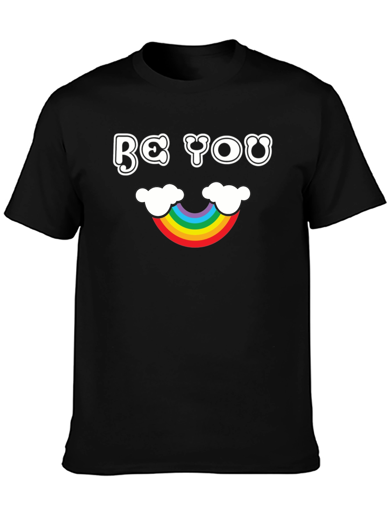 Be You Rainbow T-Shirt - Black Cotton Tee