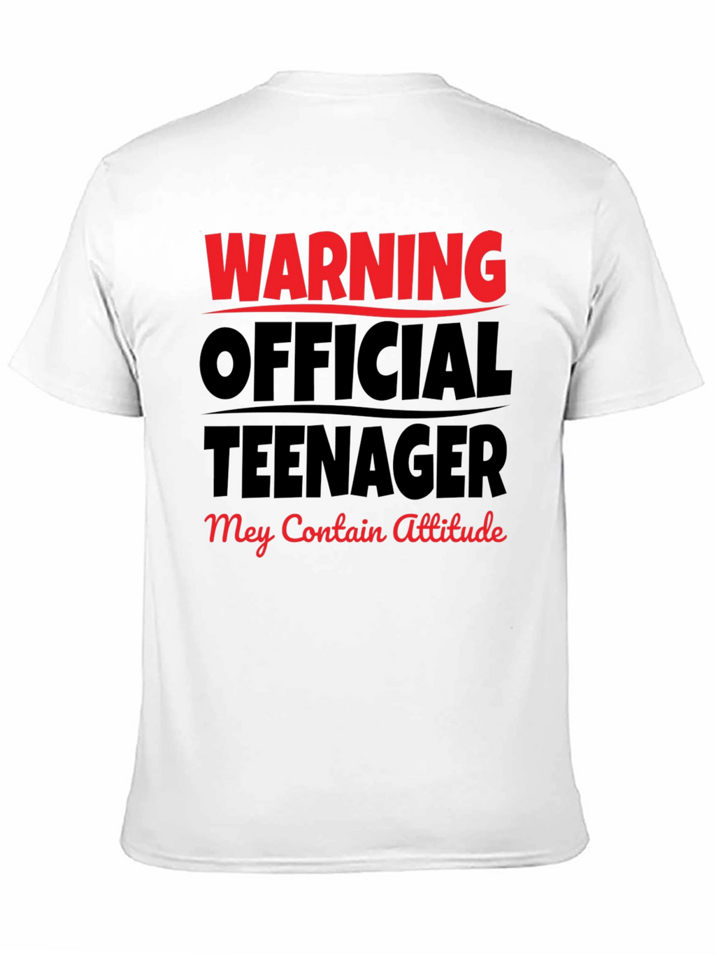 Warning Official Teenager T-Shirt - Attitude Included!