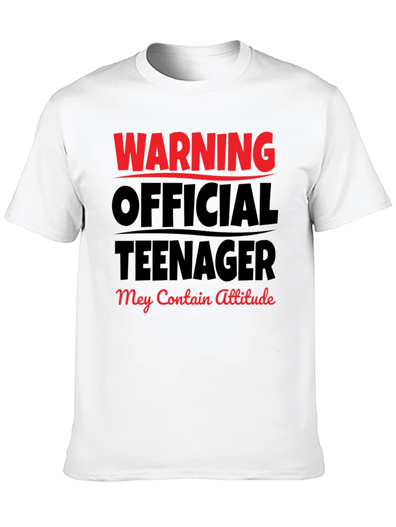 Warning Official Teenager T-Shirt - Attitude Included!