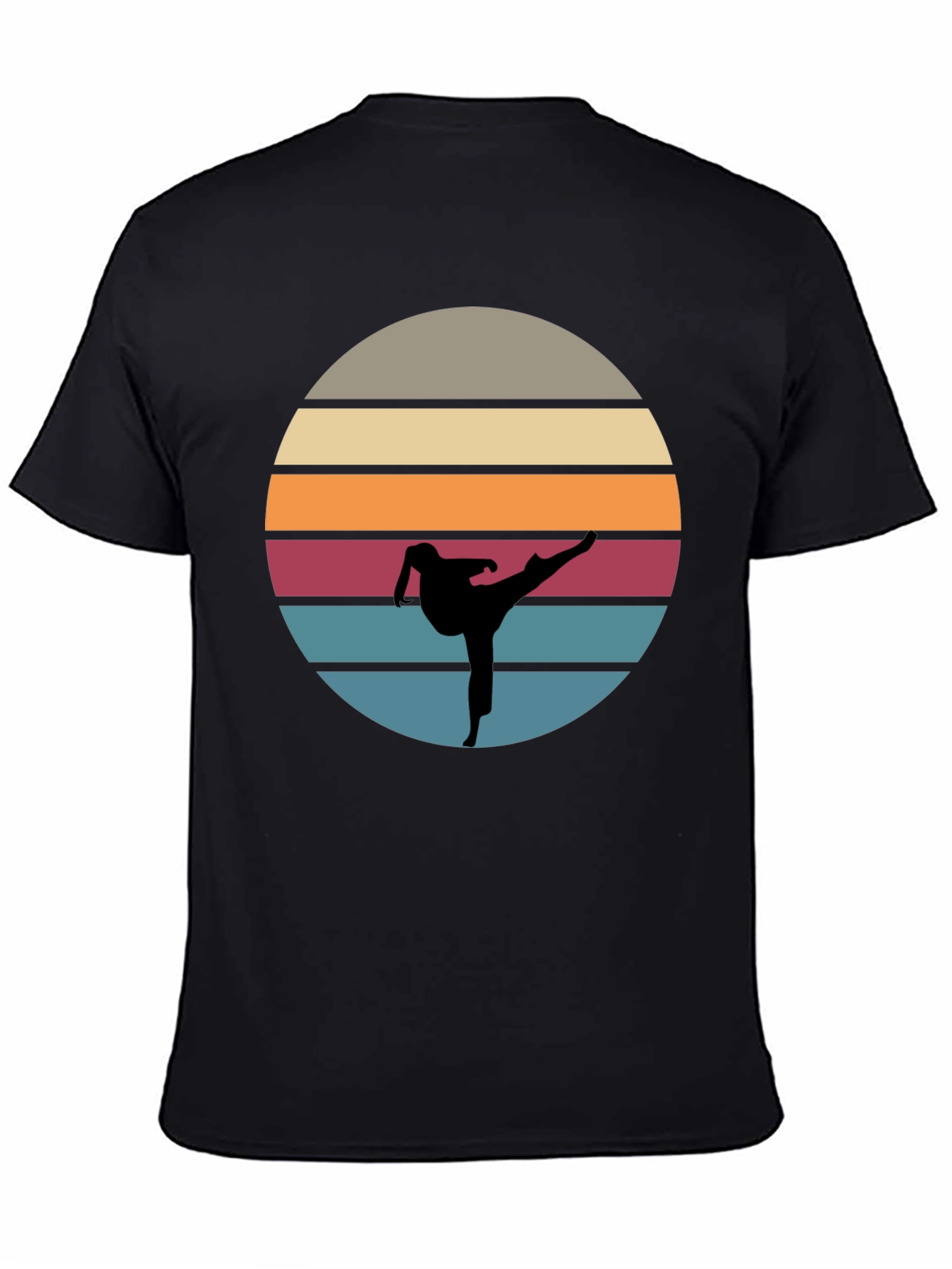 Retro Karate Sunset T-Shirt - Martial Arts Tee